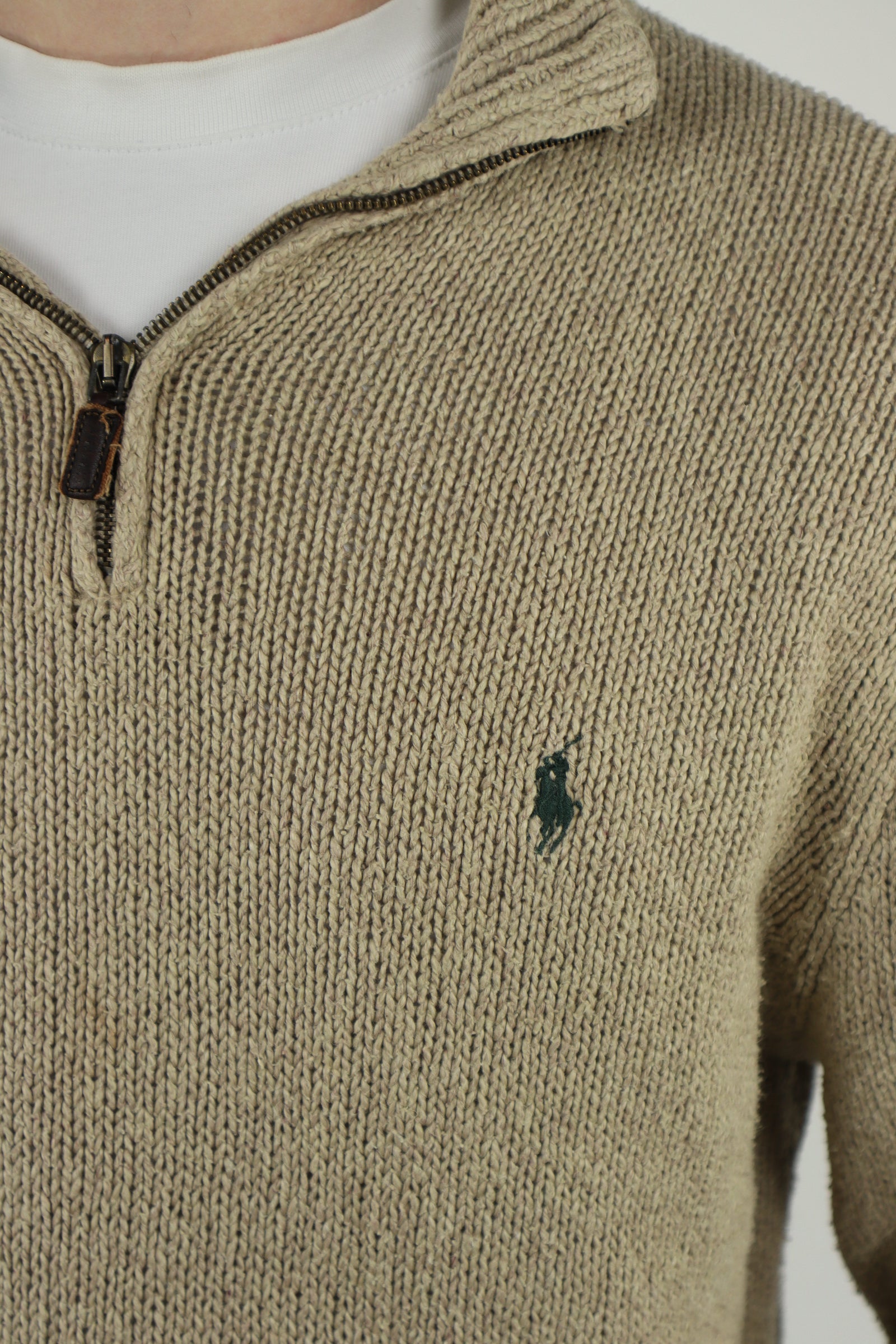 Ralph Lauren linnen quarter zip - L