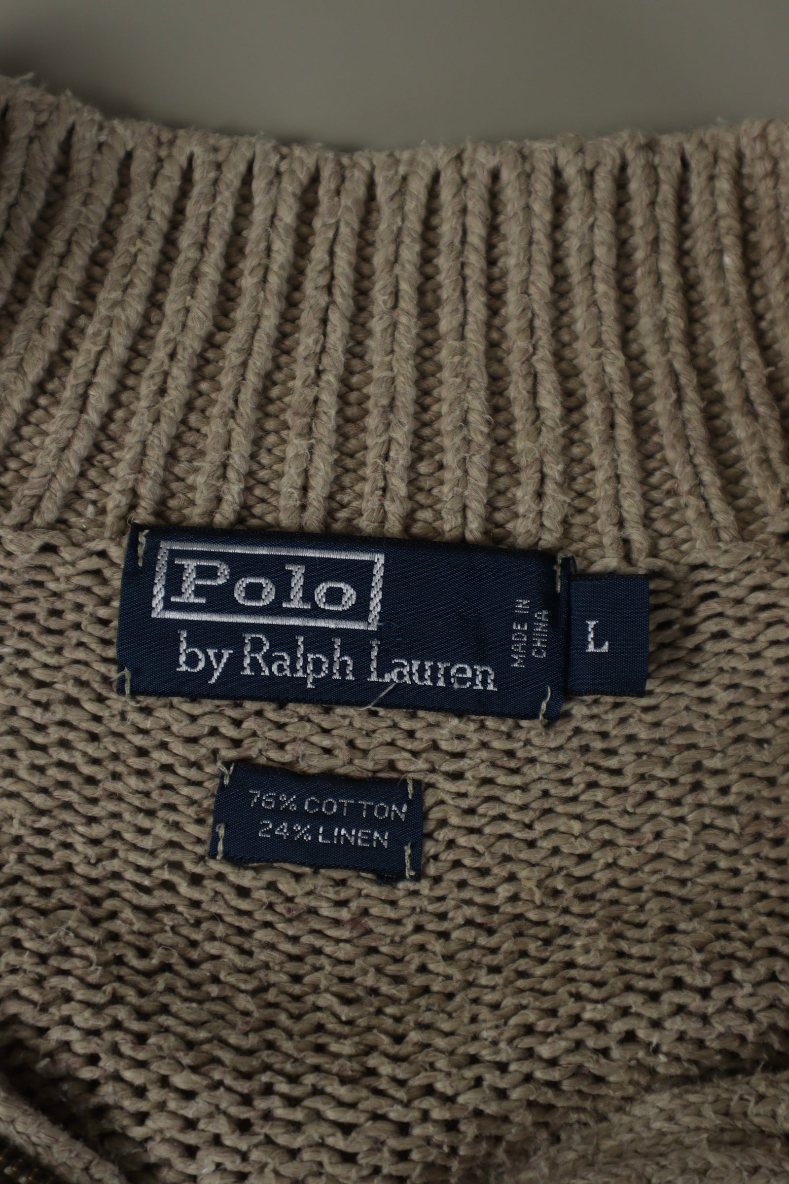 Ralph Lauren linnen quarter zip - L