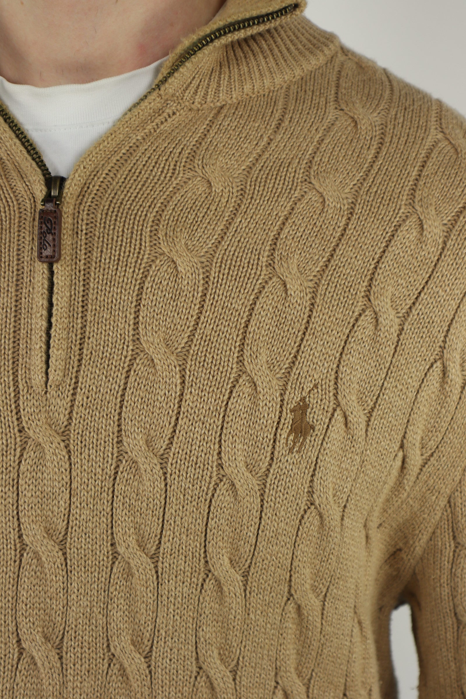 Ralph Lauren kabel quarter zip - L