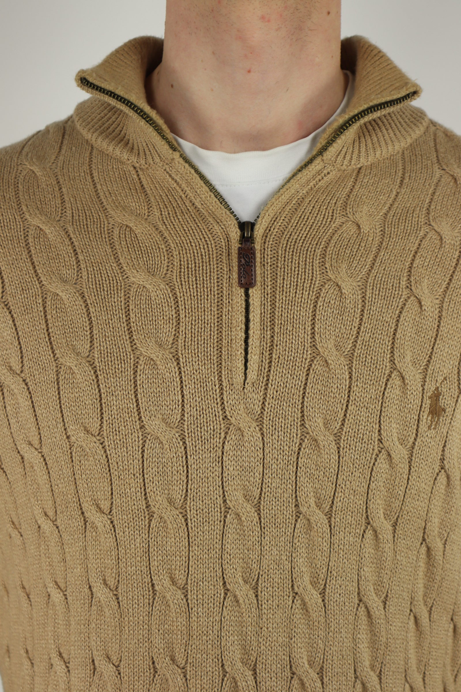 Ralph Lauren kabel quarter zip - L