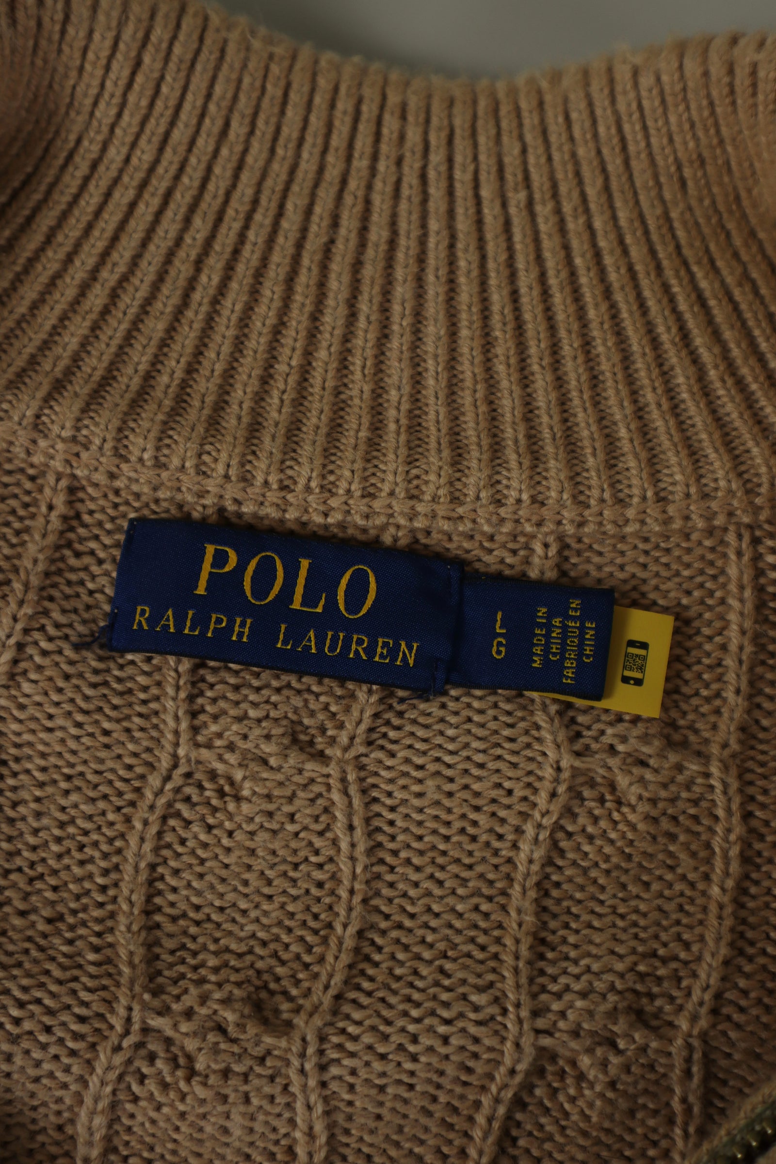 Ralph Lauren kabel quarter zip - L