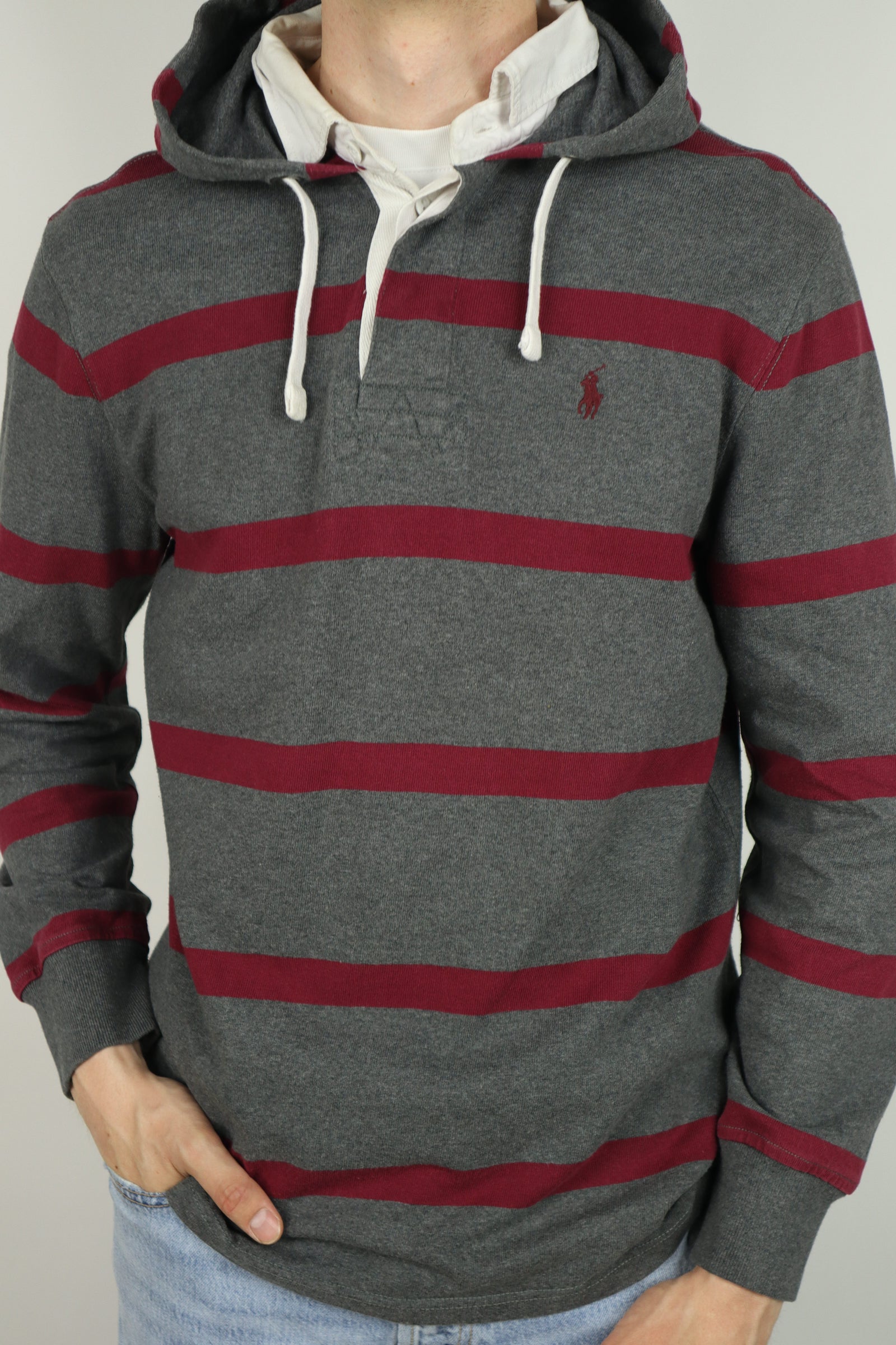 Ralph Lauren rugby polo sweater met capuchon - M