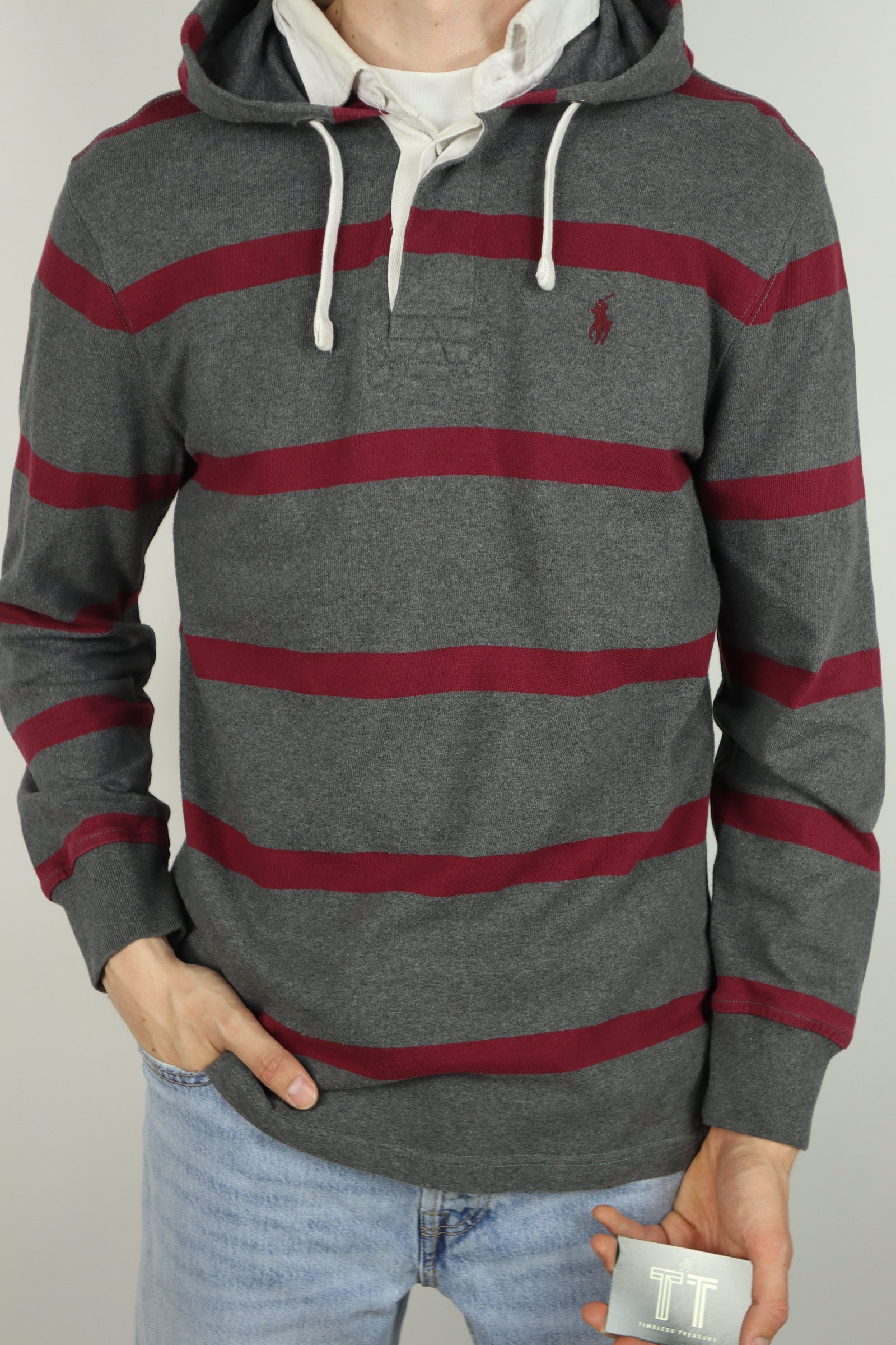 Ralph Lauren rugby polo sweater met capuchon - M