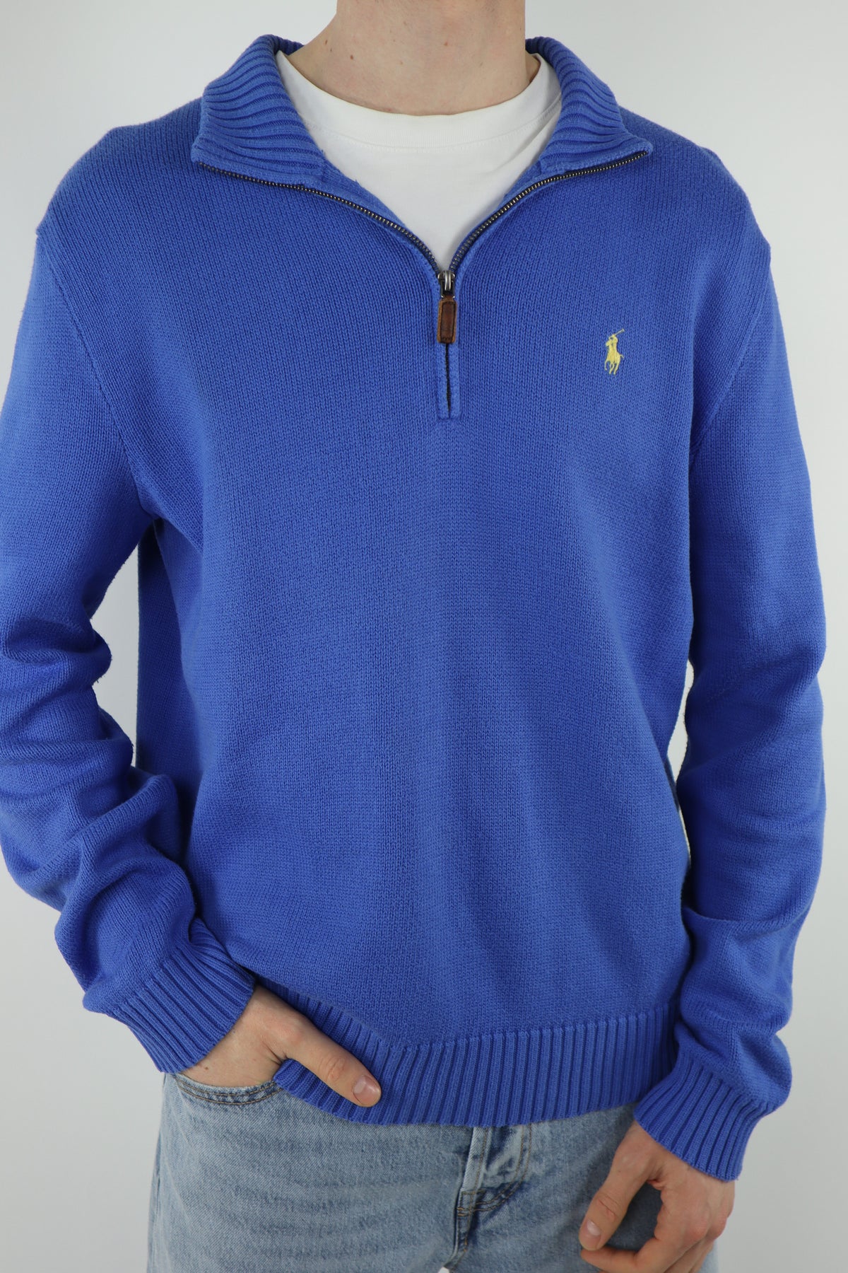 Ralph Lauren trui met kwart rits - L