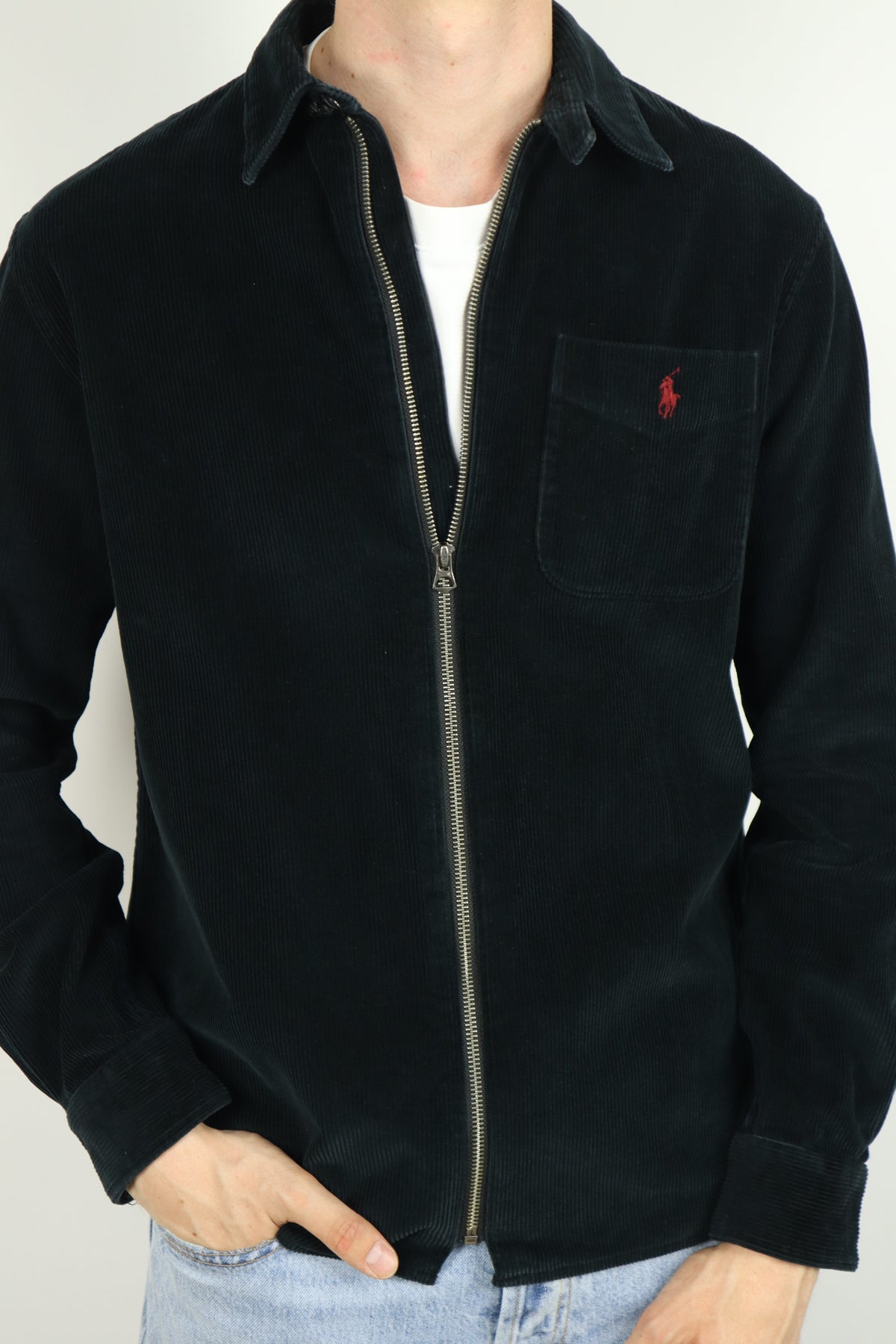 Ralph Lauren corduroy jas/overshirt met rits - S/M