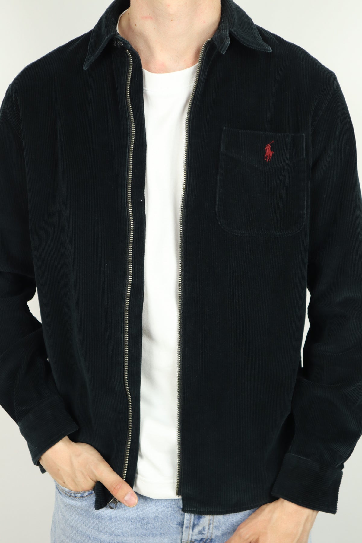 Ralph Lauren corduroy jas/overshirt met rits - S/M
