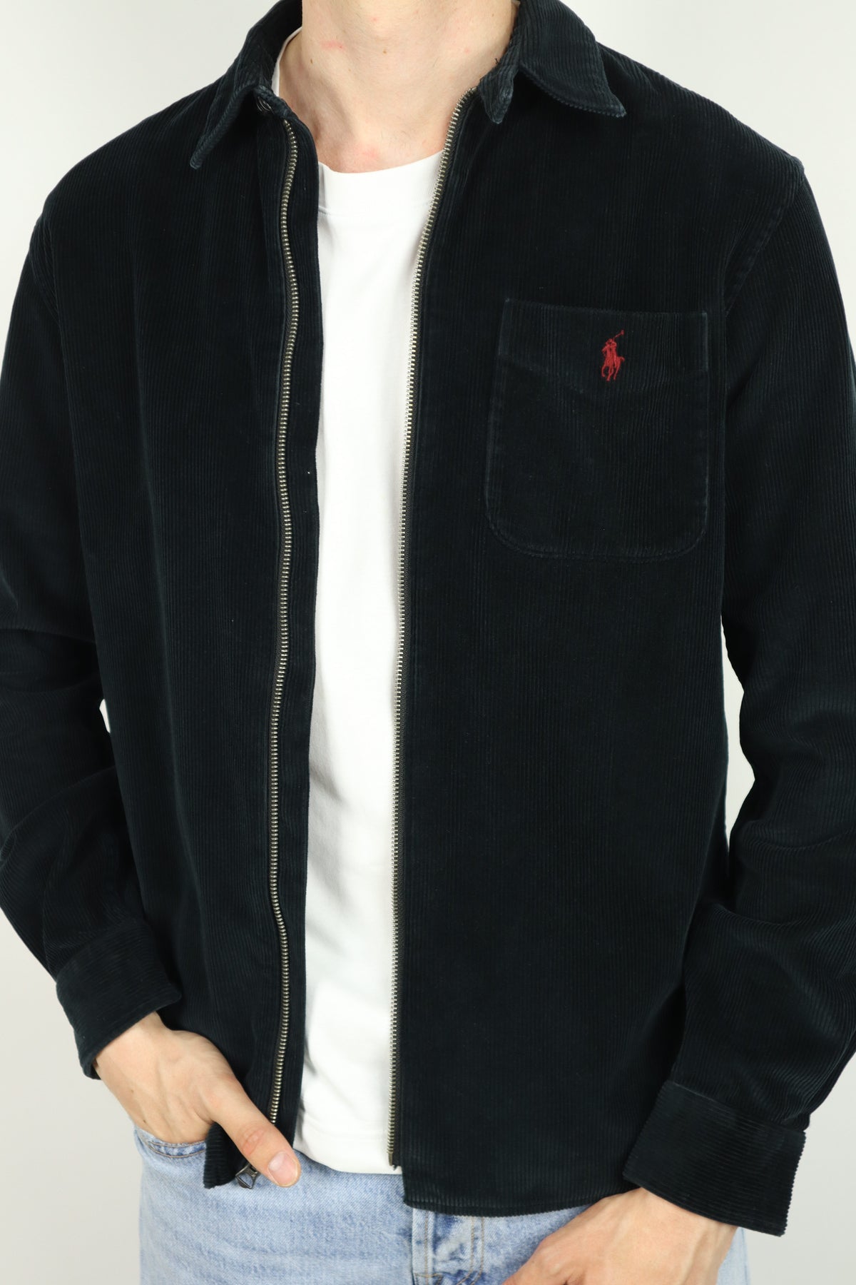 Ralph Lauren corduroy jas/overshirt met rits - S/M