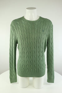 Ralph Lauren kabeltrui met ronde hals - M