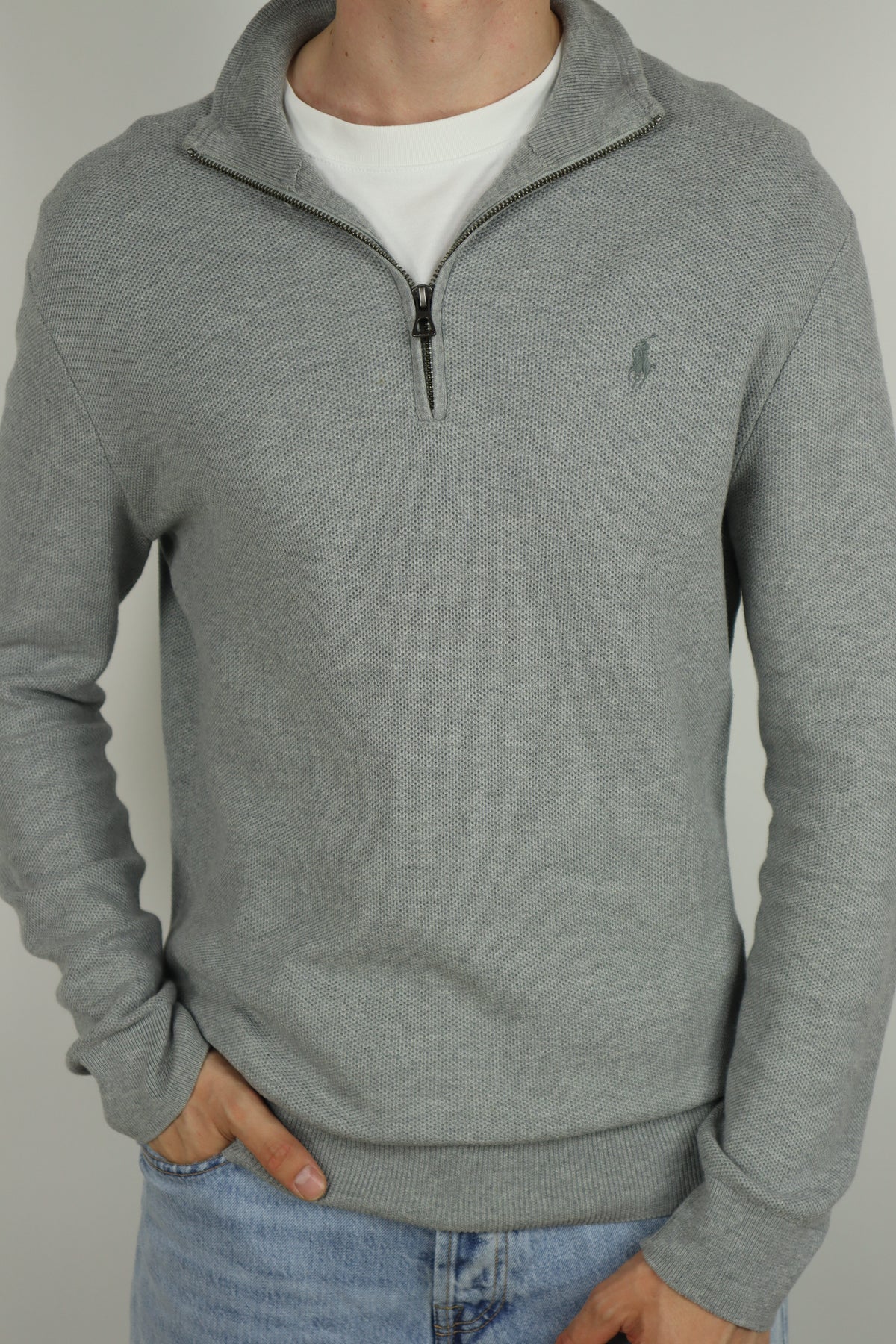 Ralph Lauren trui met kwart rits - M