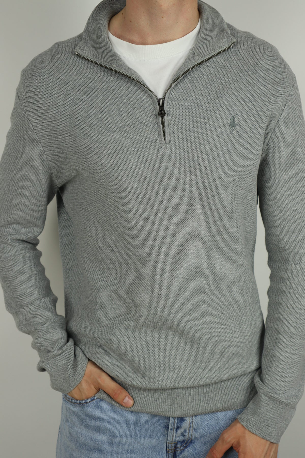 Ralph Lauren trui met kwart rits - M