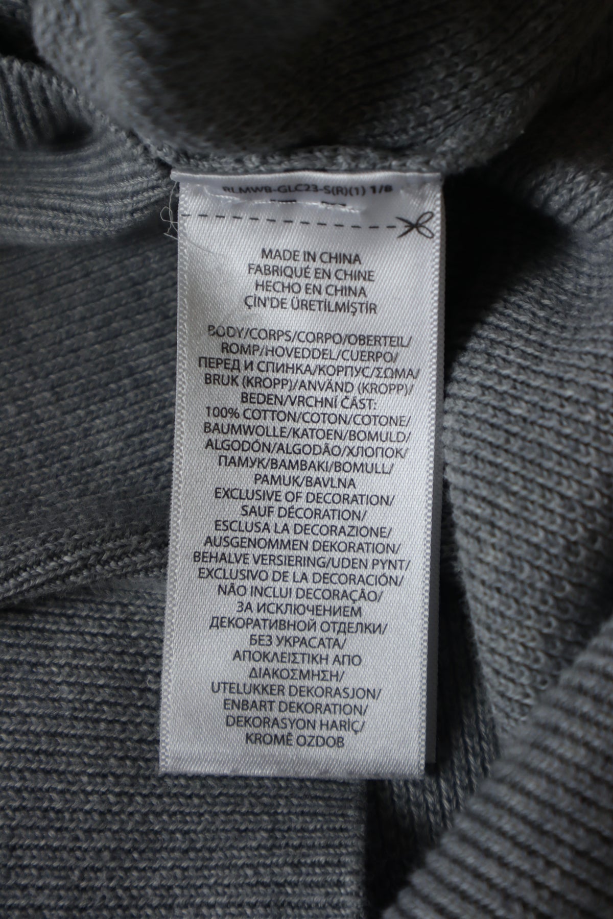 Ralph Lauren trui met kwart rits - M