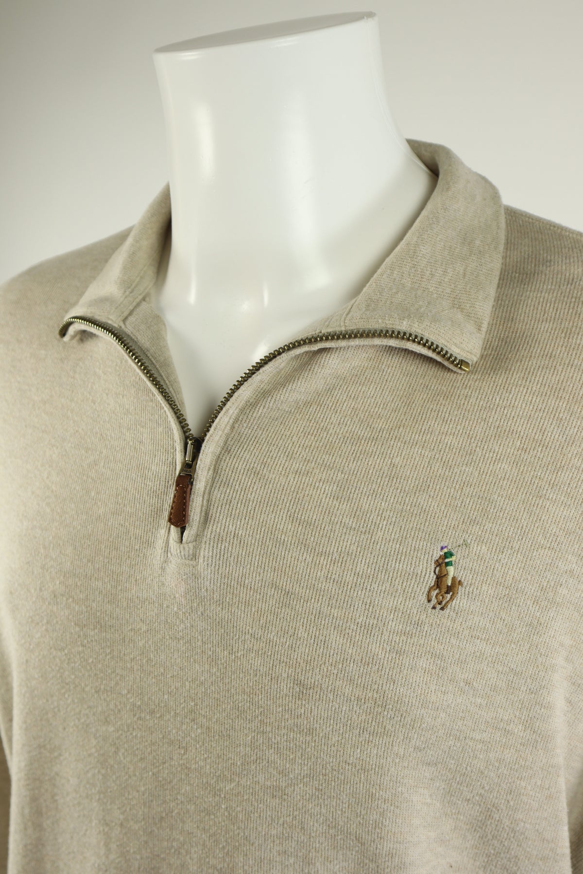 Ralph Lauren trui met kwart rits - M