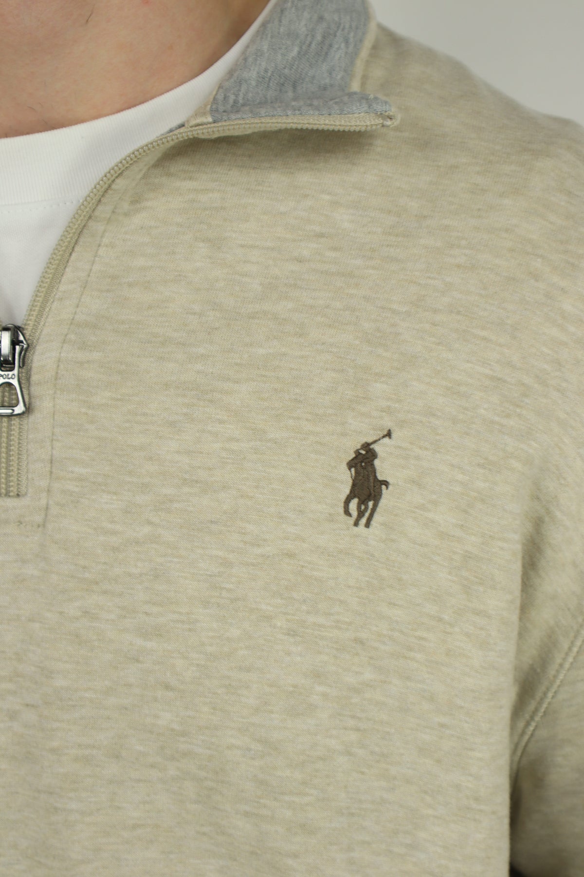 Ralph Lauren trui met kwart rits - L