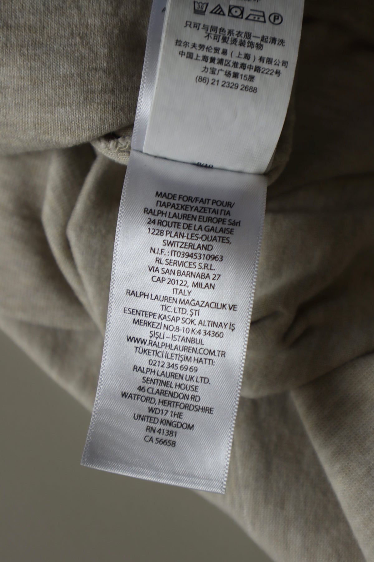 Ralph Lauren trui met kwart rits - L