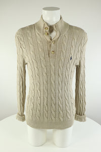 Ralph Lauren kabeltrui met knoopjes - S/M