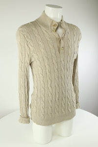 Ralph Lauren kabeltrui met knoopjes - S/M