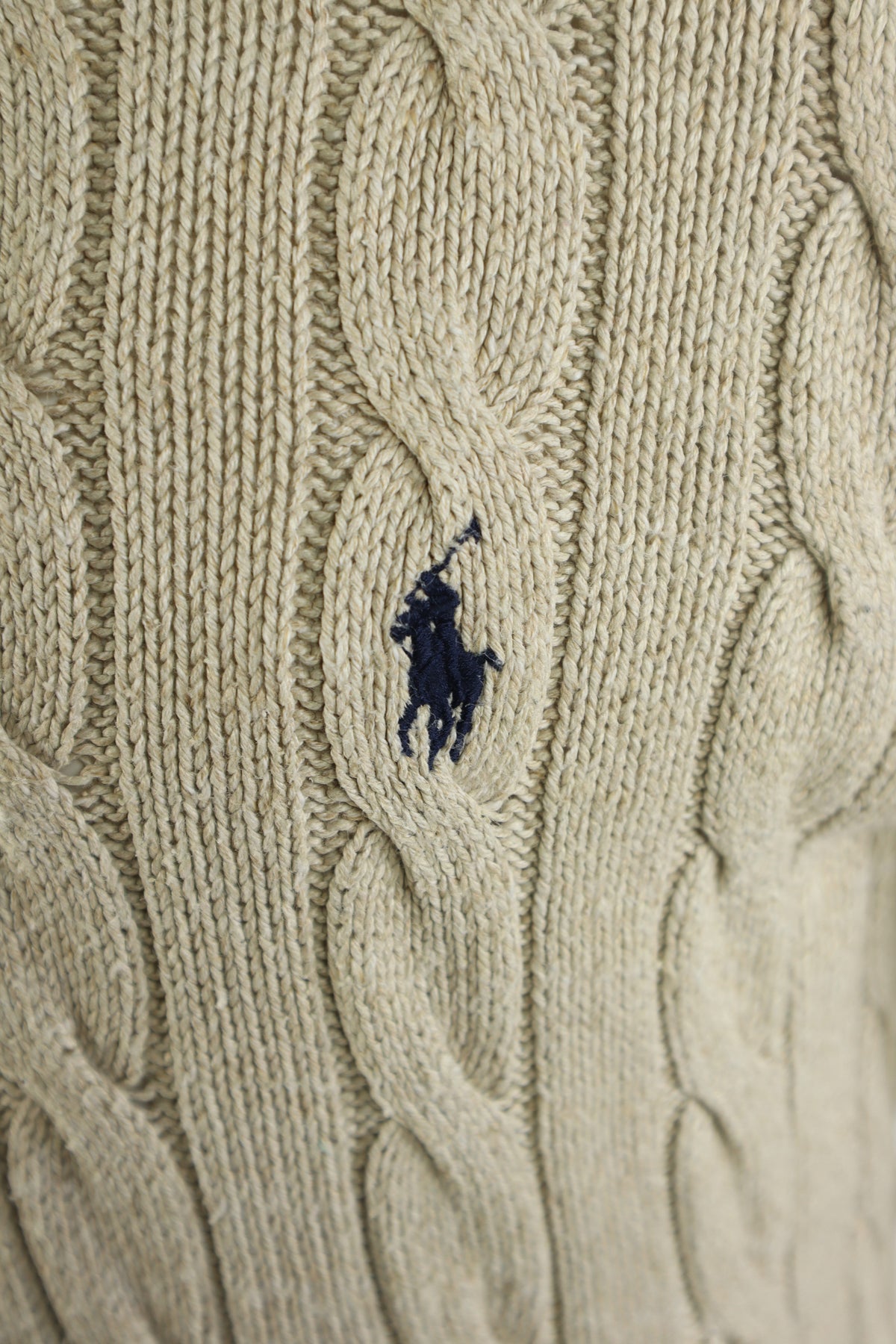 Ralph Lauren kabeltrui met knoopjes - S/M