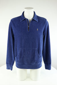 Ralph Lauren corduroy/velours trui met kwart rits - M