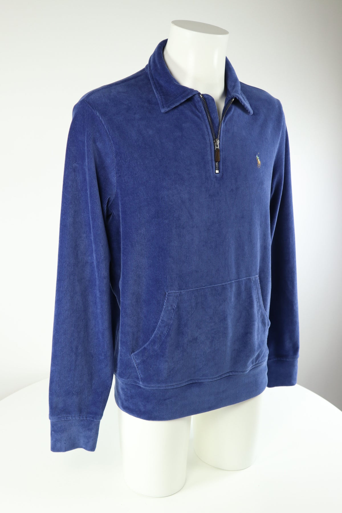 Ralph Lauren corduroy/velours trui met kwart rits - M