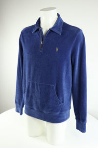 Ralph Lauren corduroy/velours trui met kwart rits - M