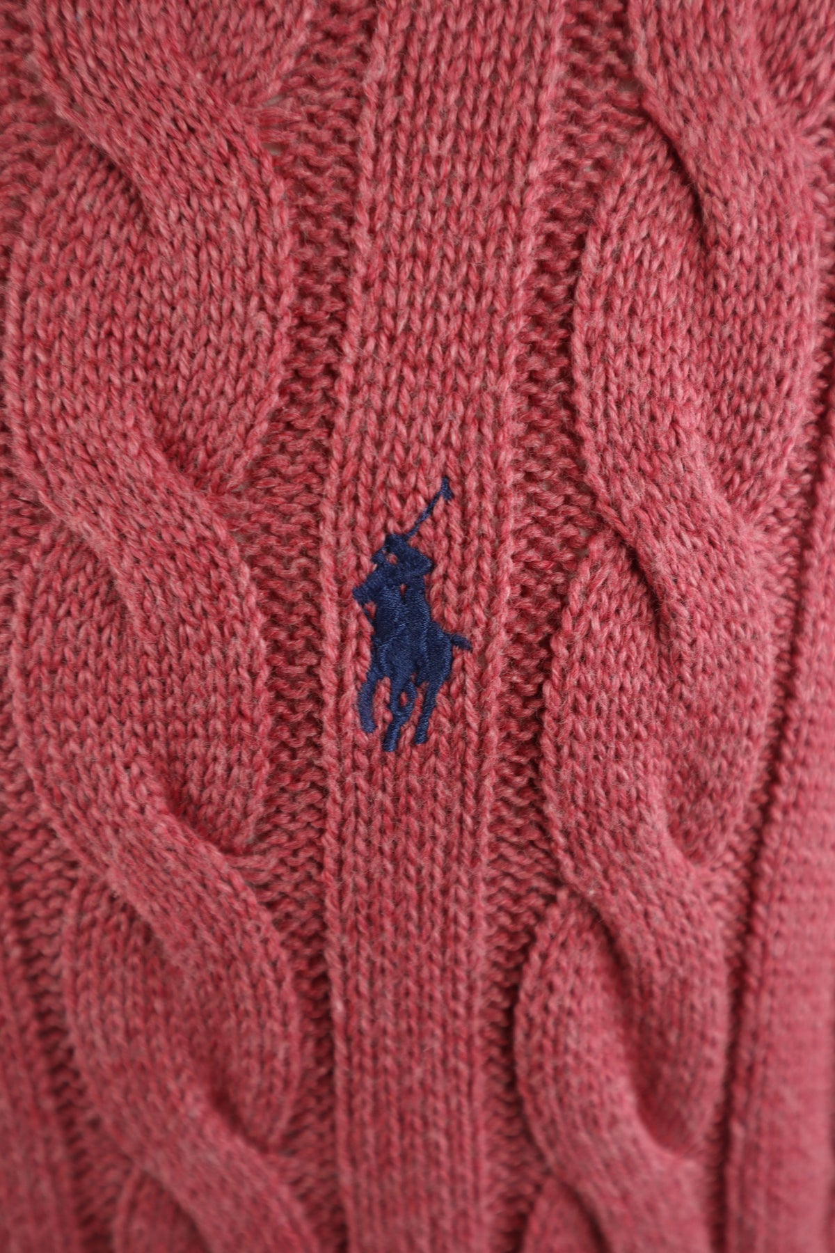 Ralph Lauren kabeltrui met ronde hals - L