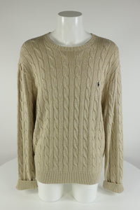 Ralph Lauren kabeltrui met ronde hals - XL