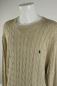 Ralph Lauren kabeltrui met ronde hals - XL