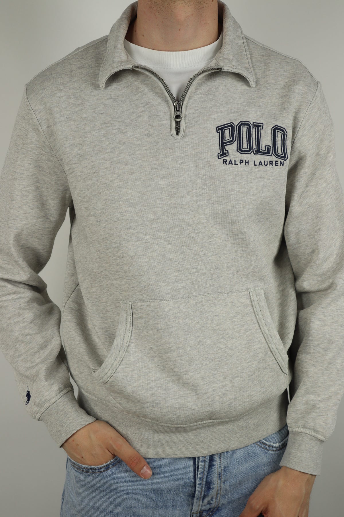 Ralph Lauren trui met kwart rits - S