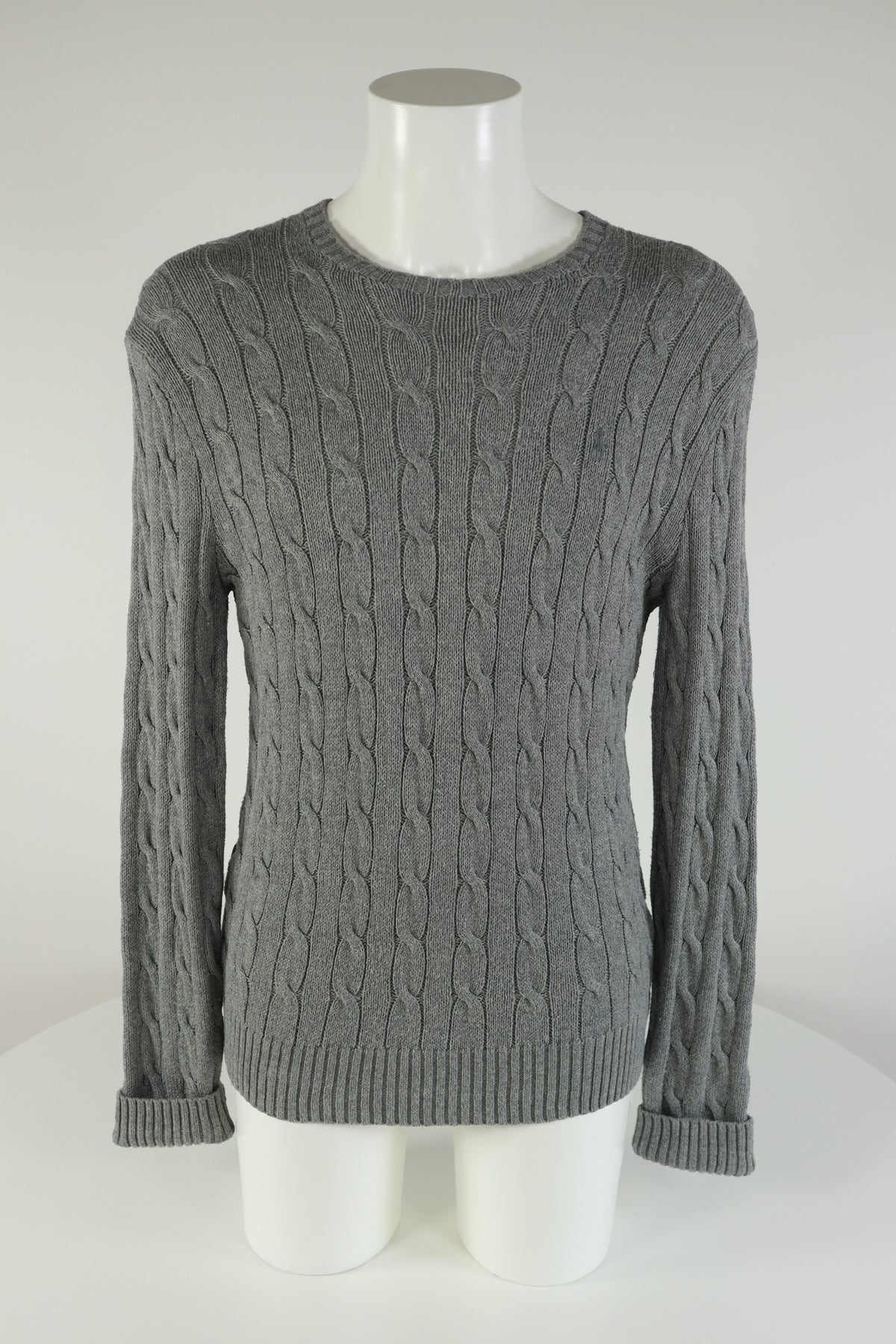 Ralph Lauren kabeltrui met ronde hals - M