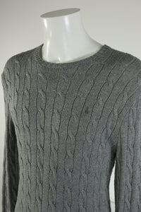 Ralph Lauren kabeltrui met ronde hals - M