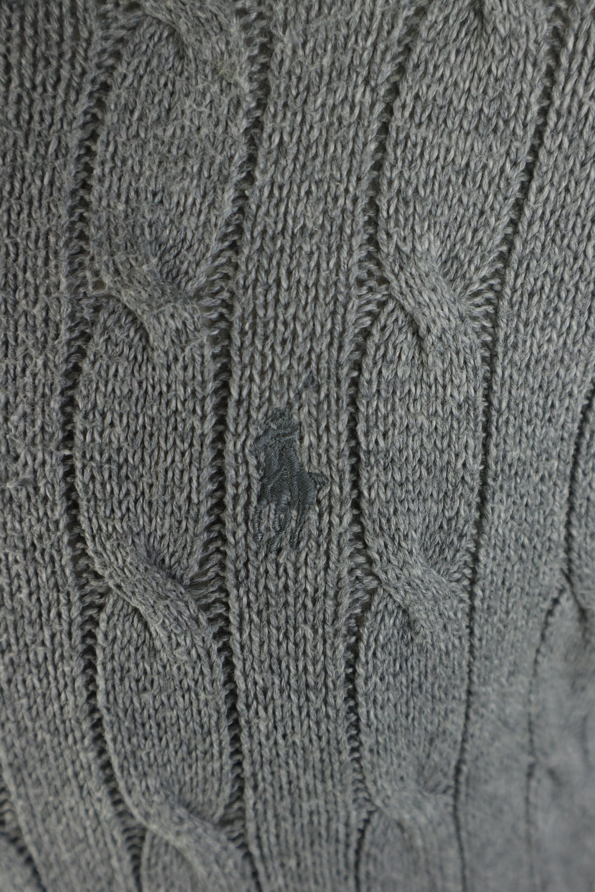 Ralph Lauren kabeltrui met ronde hals - M