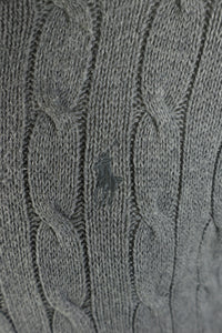 Ralph Lauren kabeltrui met ronde hals - M