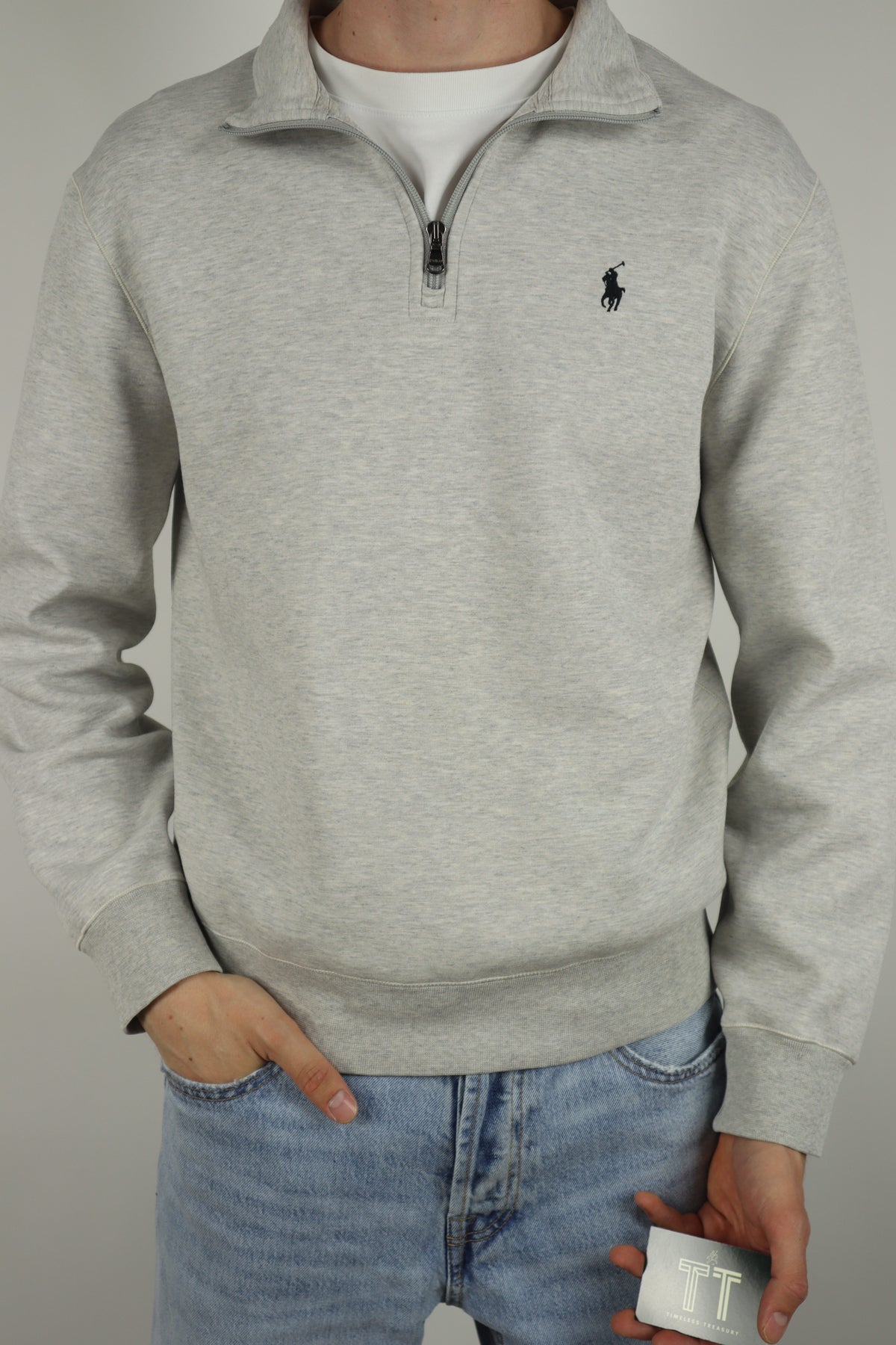 Ralph Lauren trui met kwart rits - M