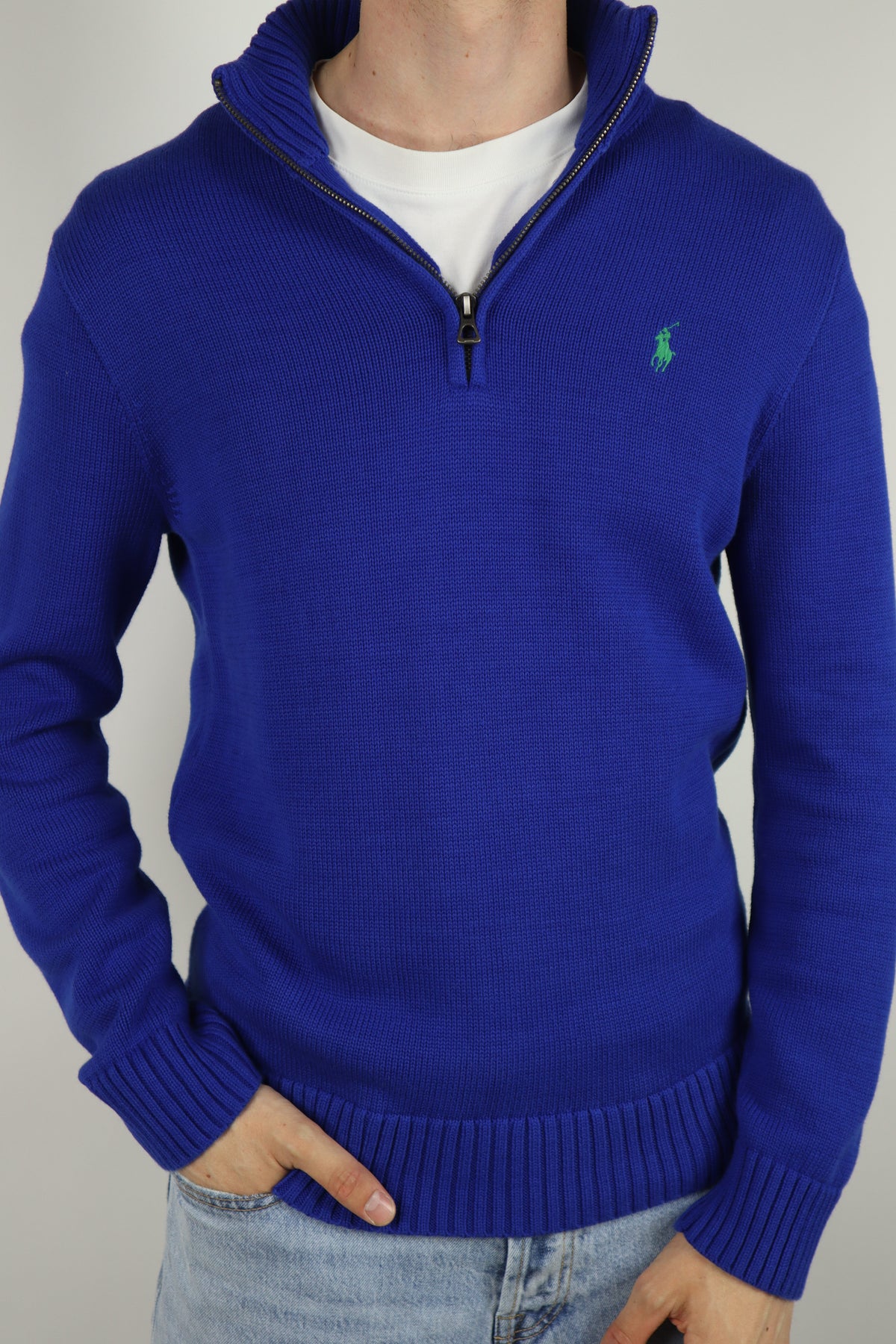 Ralph Lauren trui met kwart rits - M
