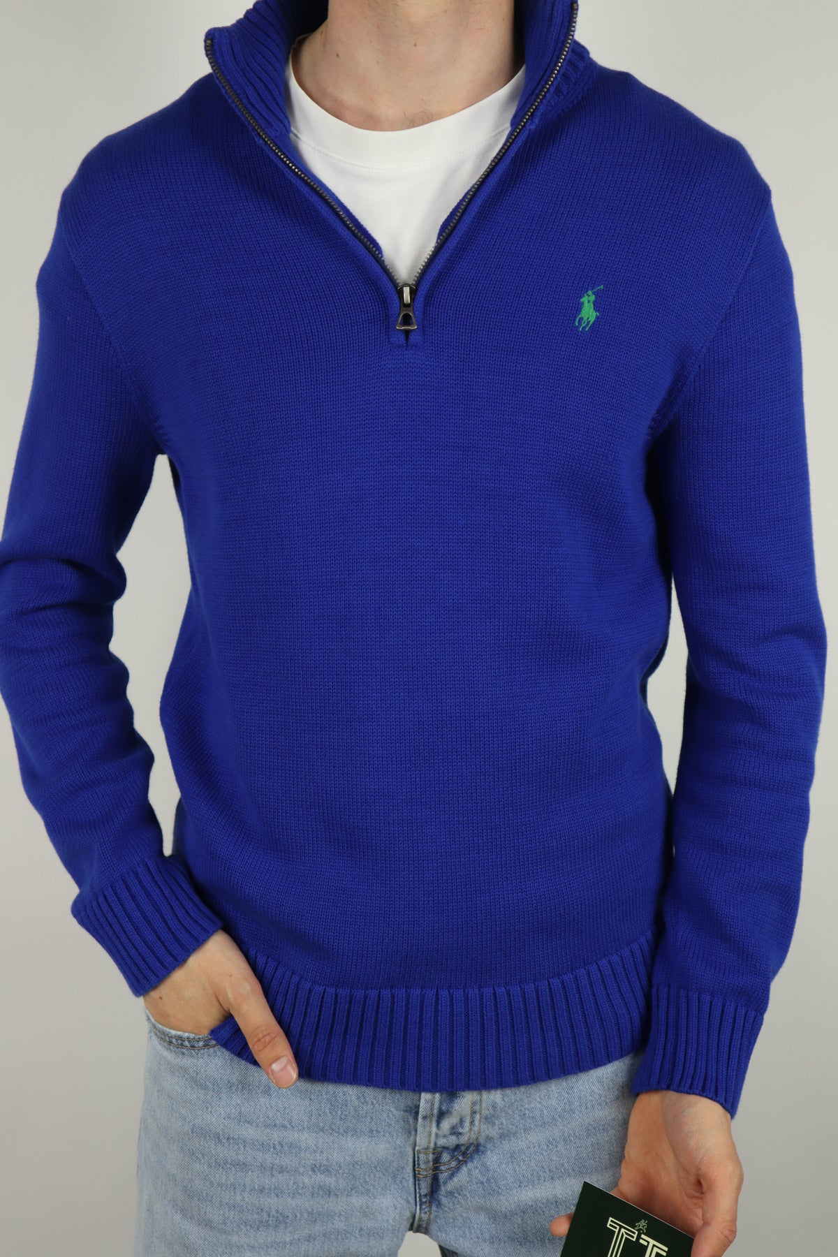 Ralph Lauren trui met kwart rits - M
