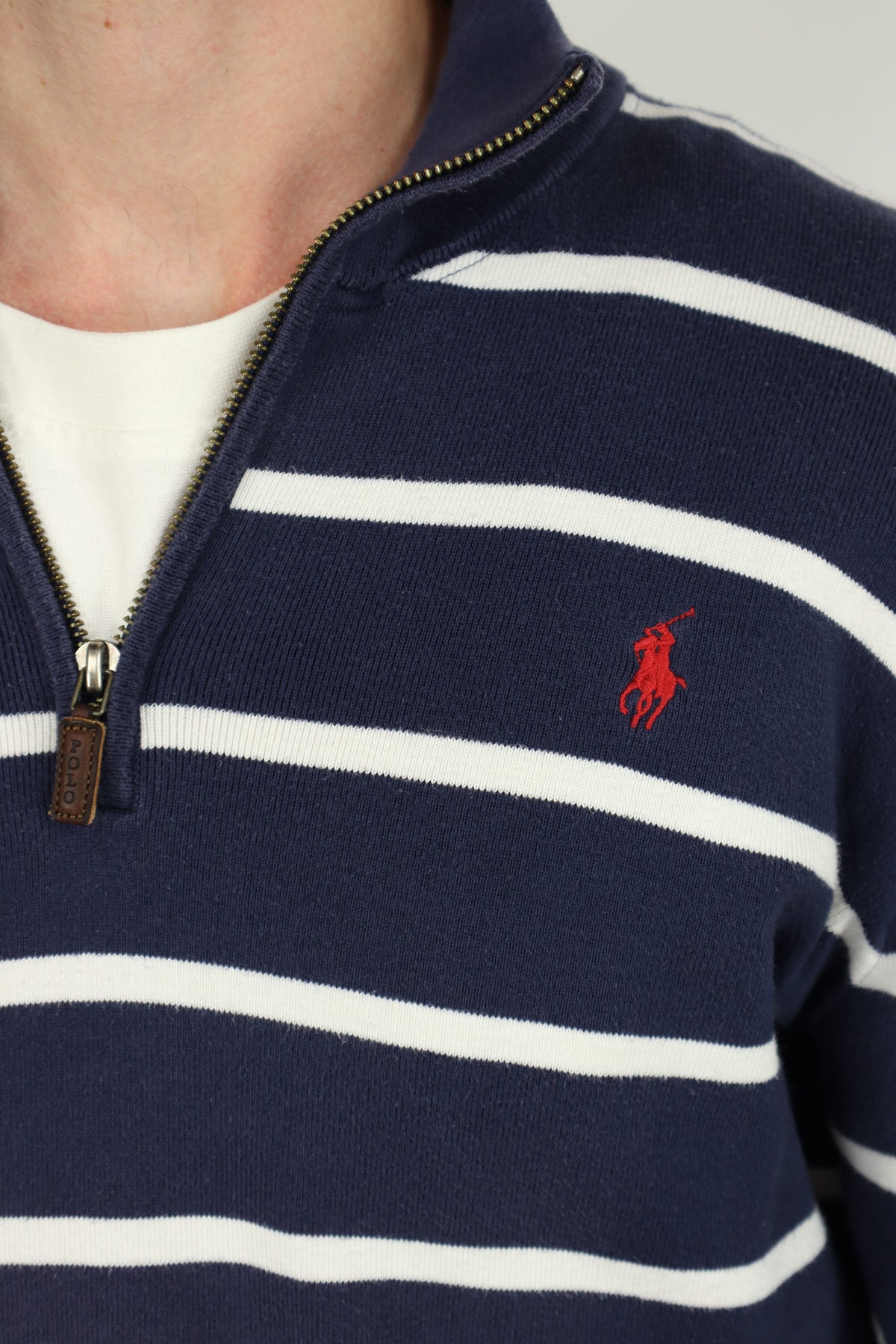 Ralph Lauren trui met kwart rits - M