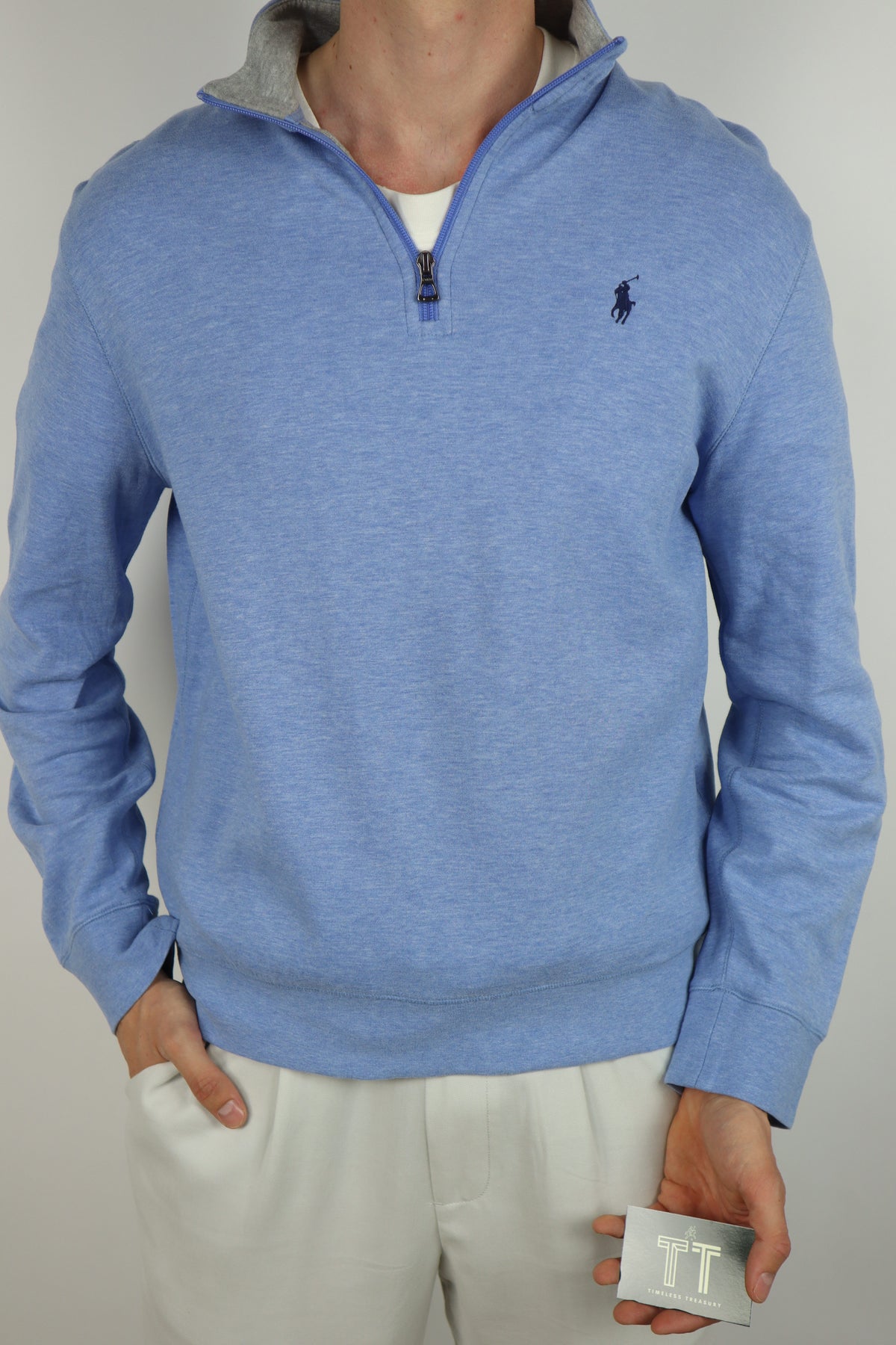Ralph Lauren trui met kwart rits - M