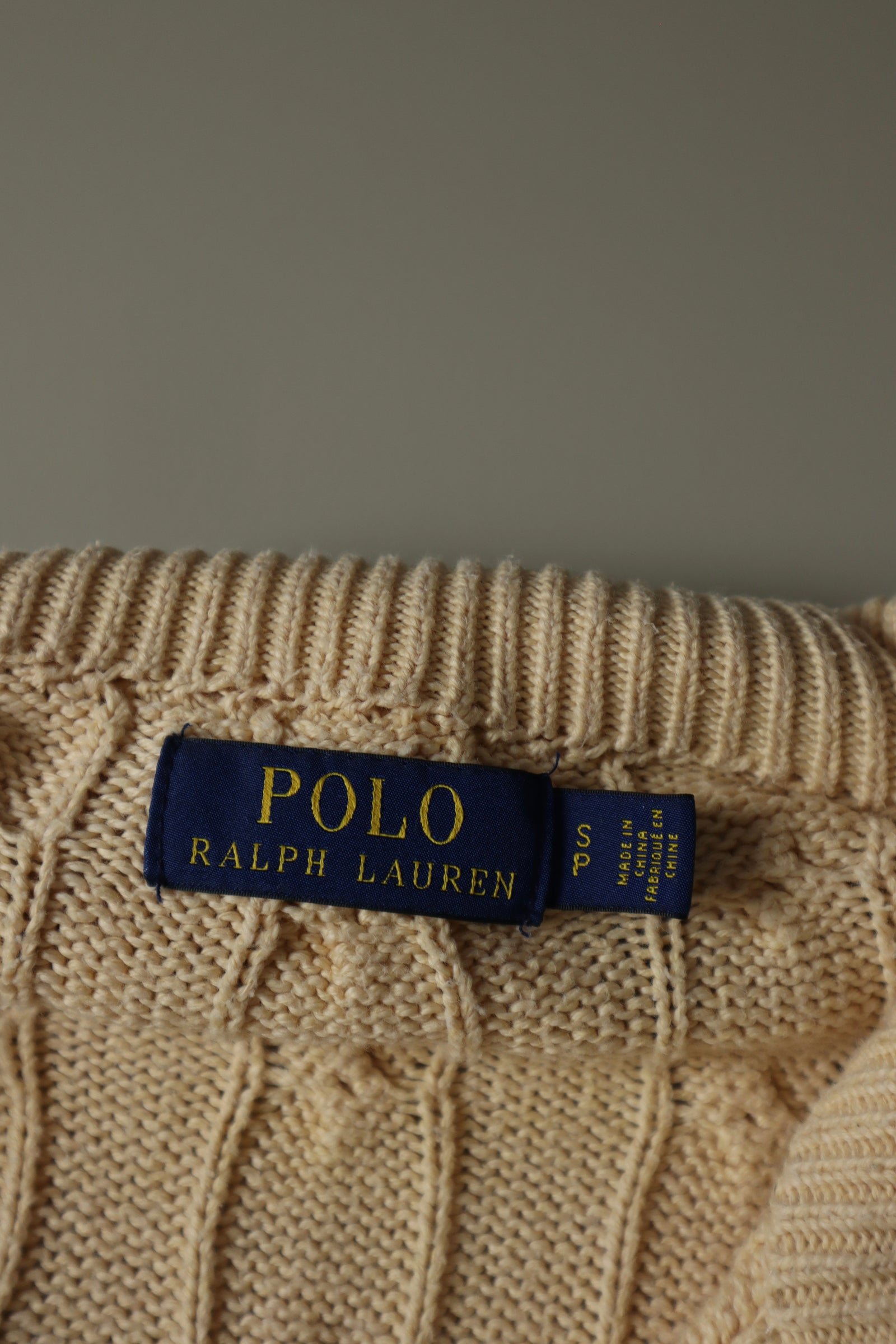 Ralph Lauren kabel quarter zip - M