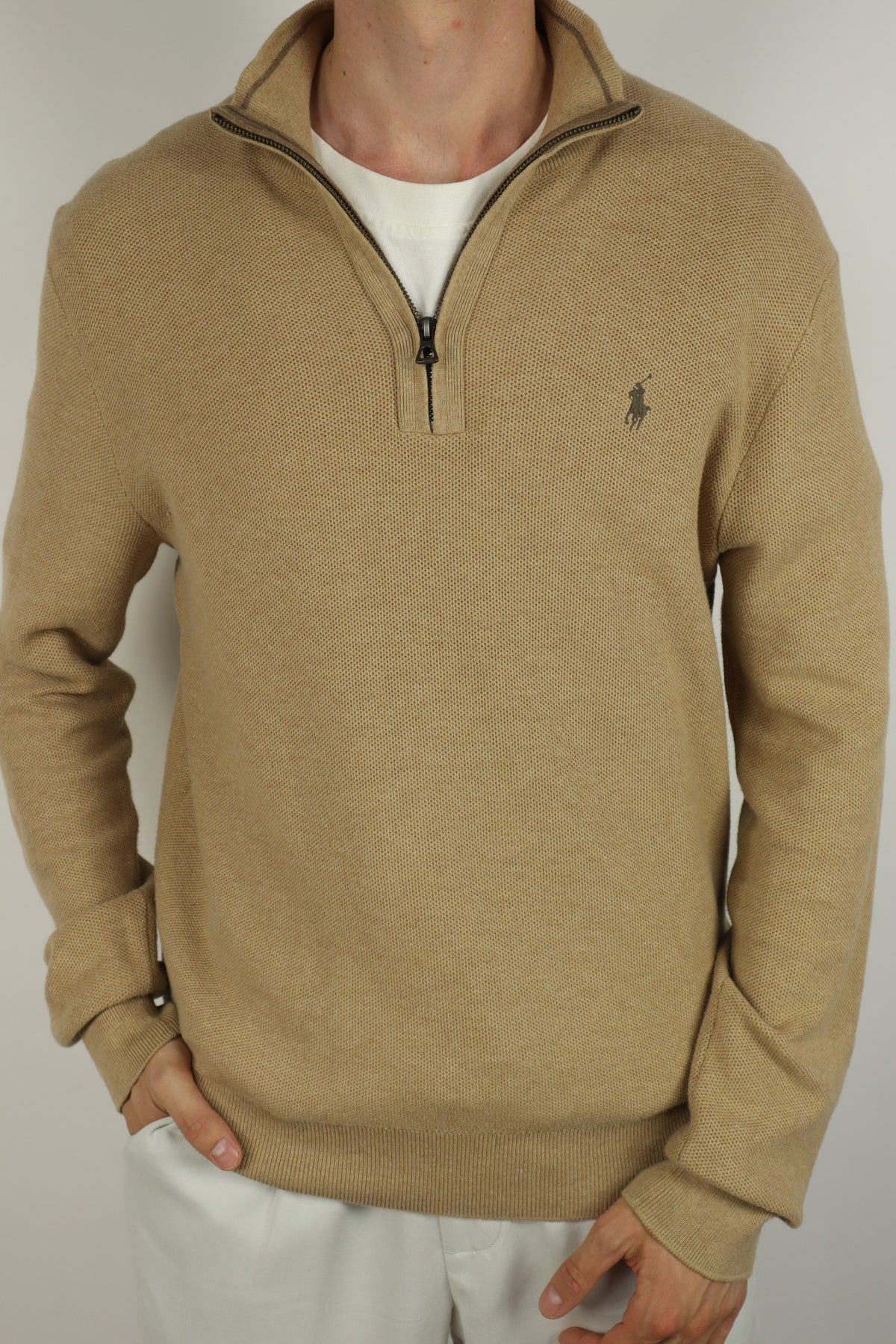 Ralph Lauren trui met kwart rits - L