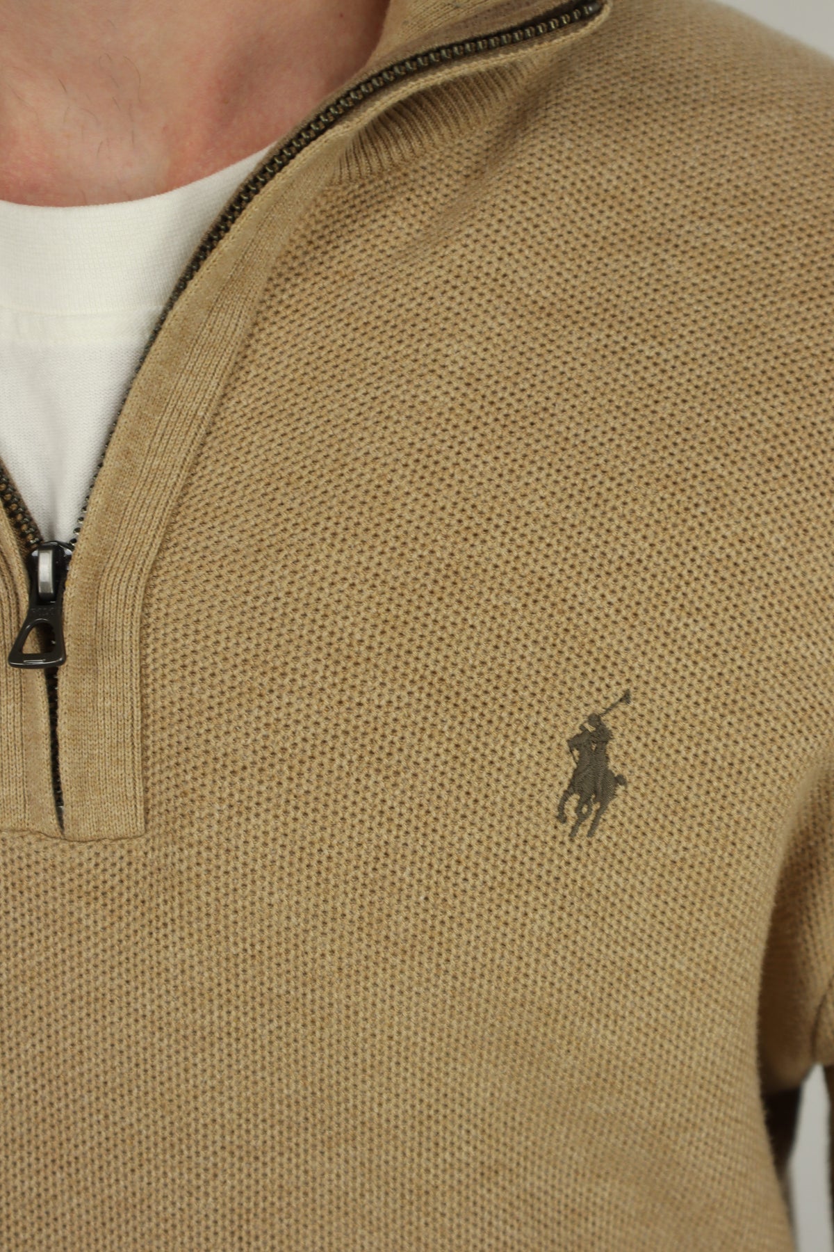 Ralph Lauren trui met kwart rits - L