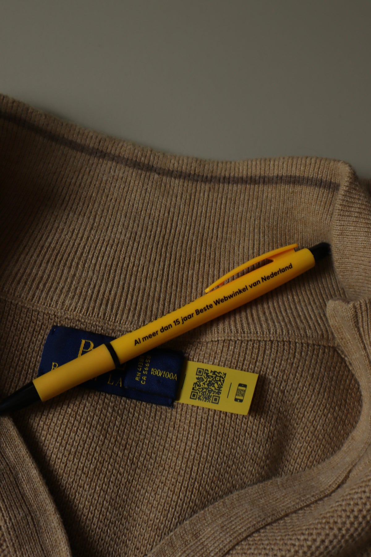 Ralph Lauren trui met kwart rits - L