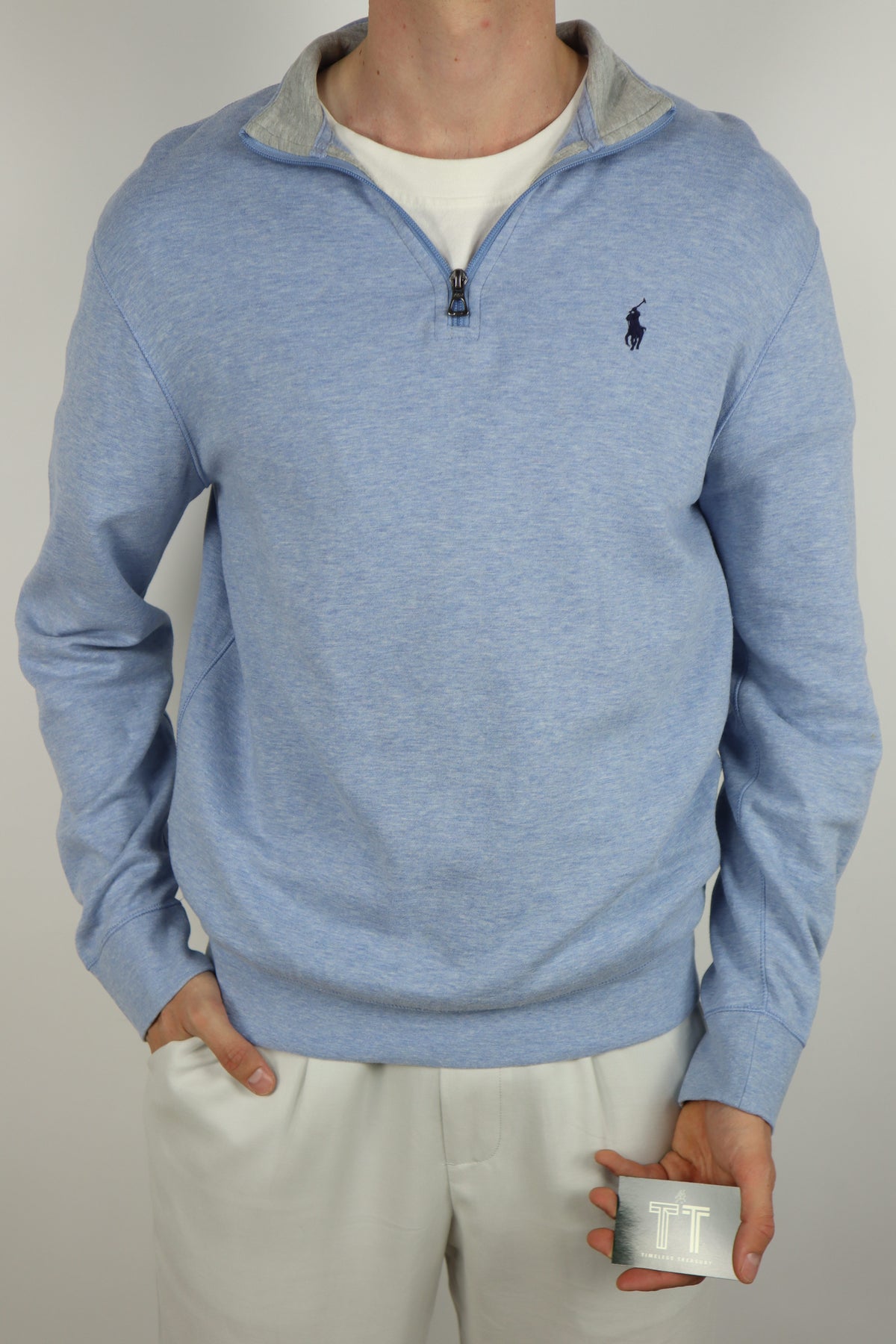 Ralph Lauren trui met kwart rits - M