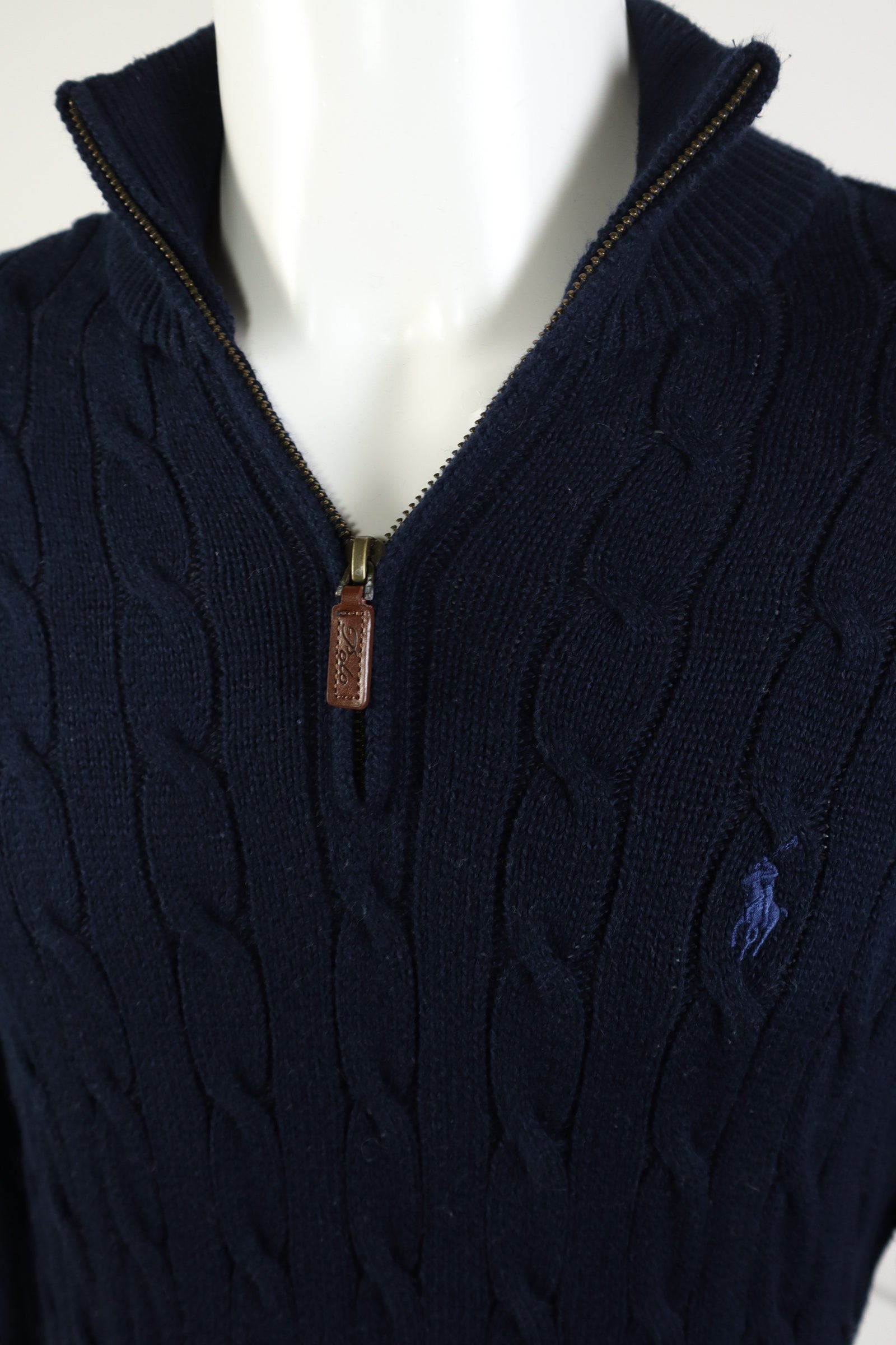 Ralph Lauren kabel quarter zip - M