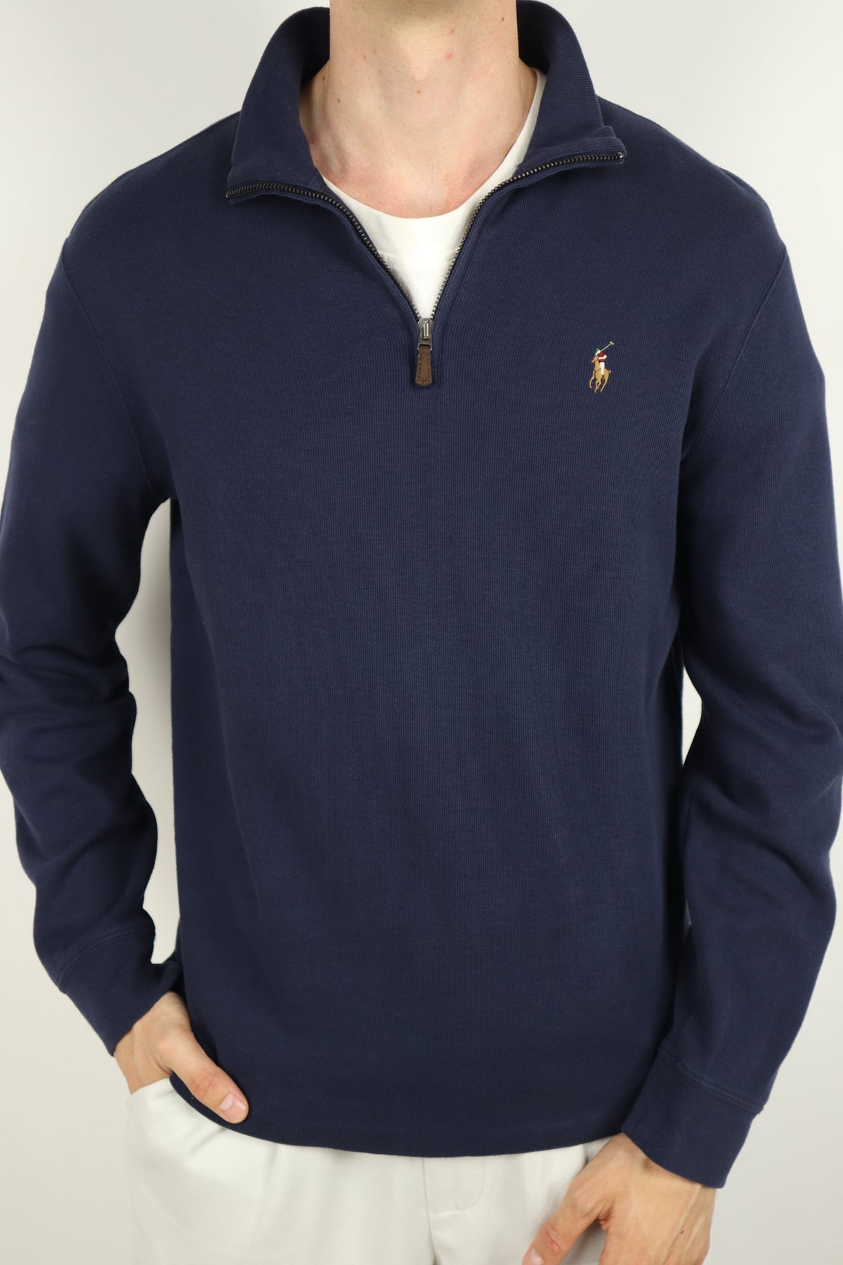 Ralph Lauren trui met kwart rits - M