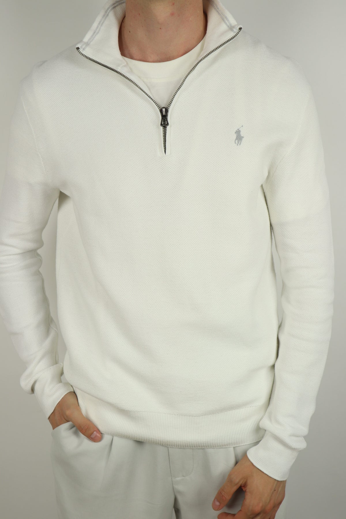 Ralph Lauren trui met kwart rits - M