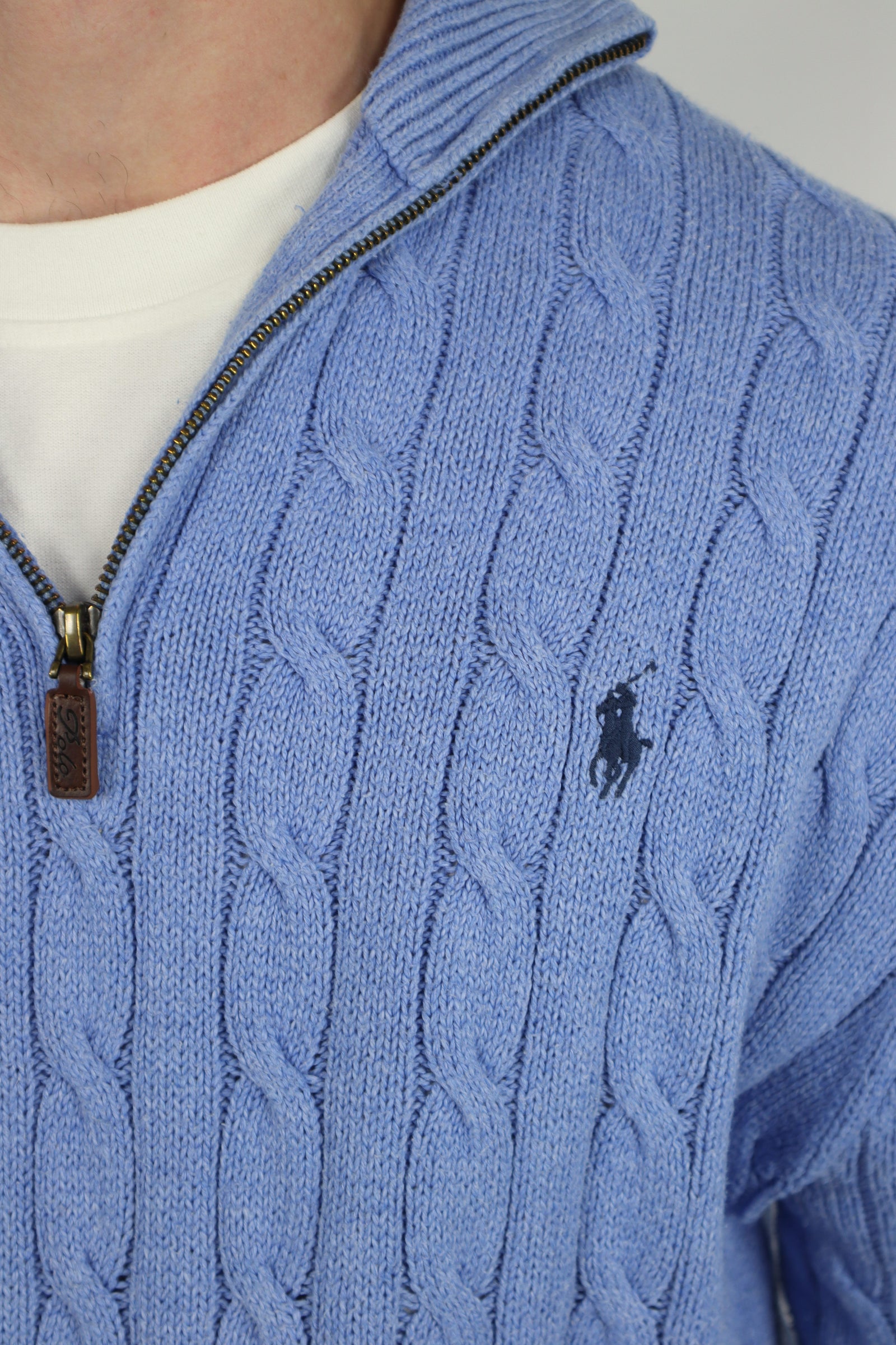 Ralph Lauren kabel quarter zip - L/XL
