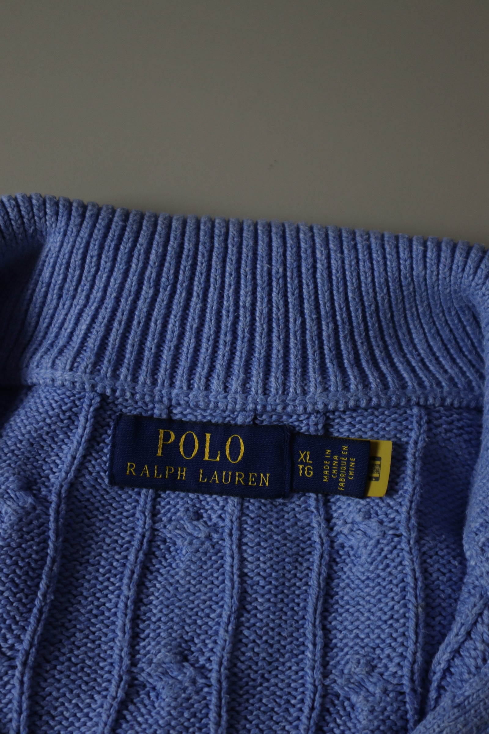 Ralph Lauren kabel quarter zip - L/XL