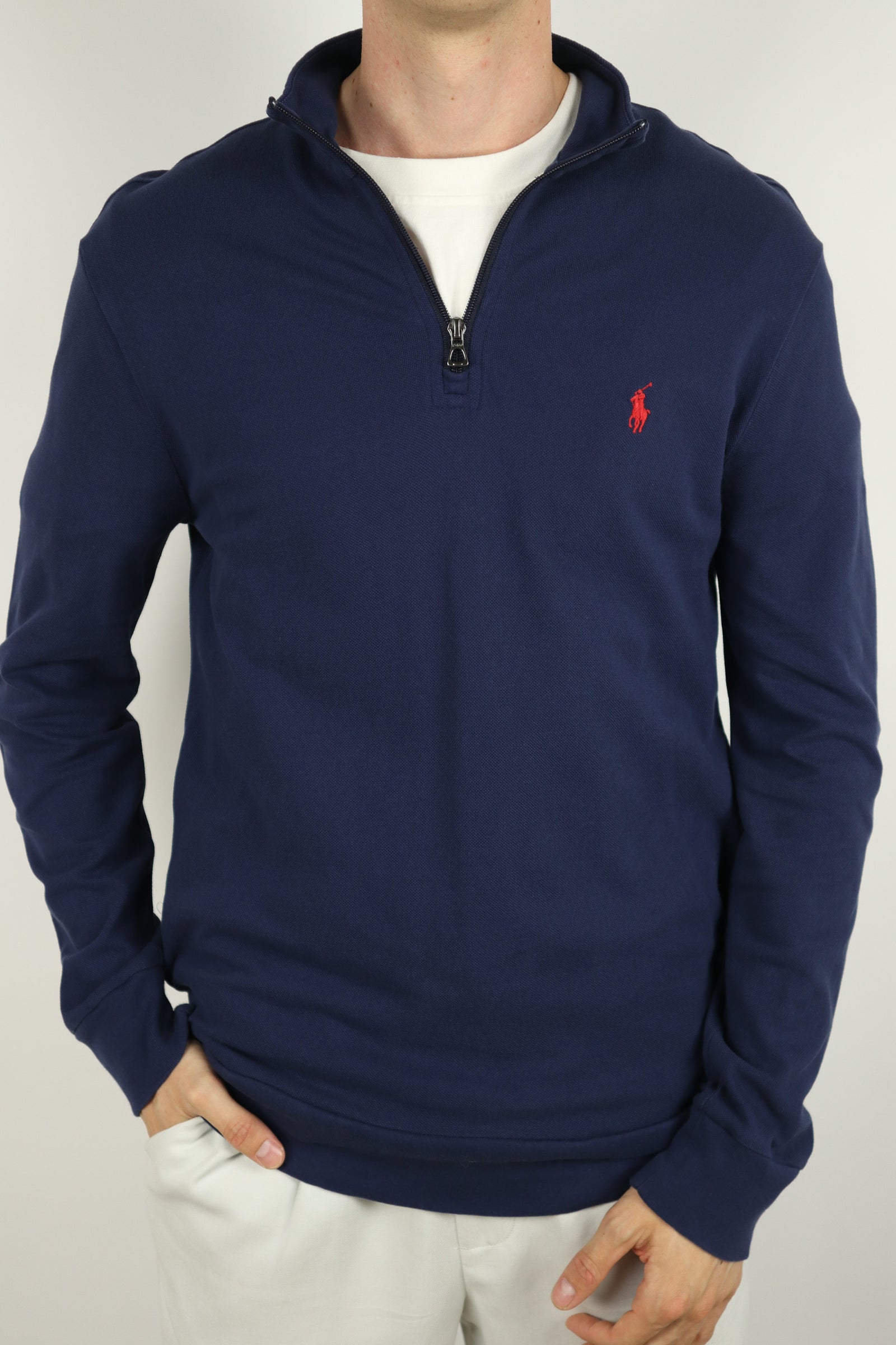 Ralph Lauren trui met kwart rits - M