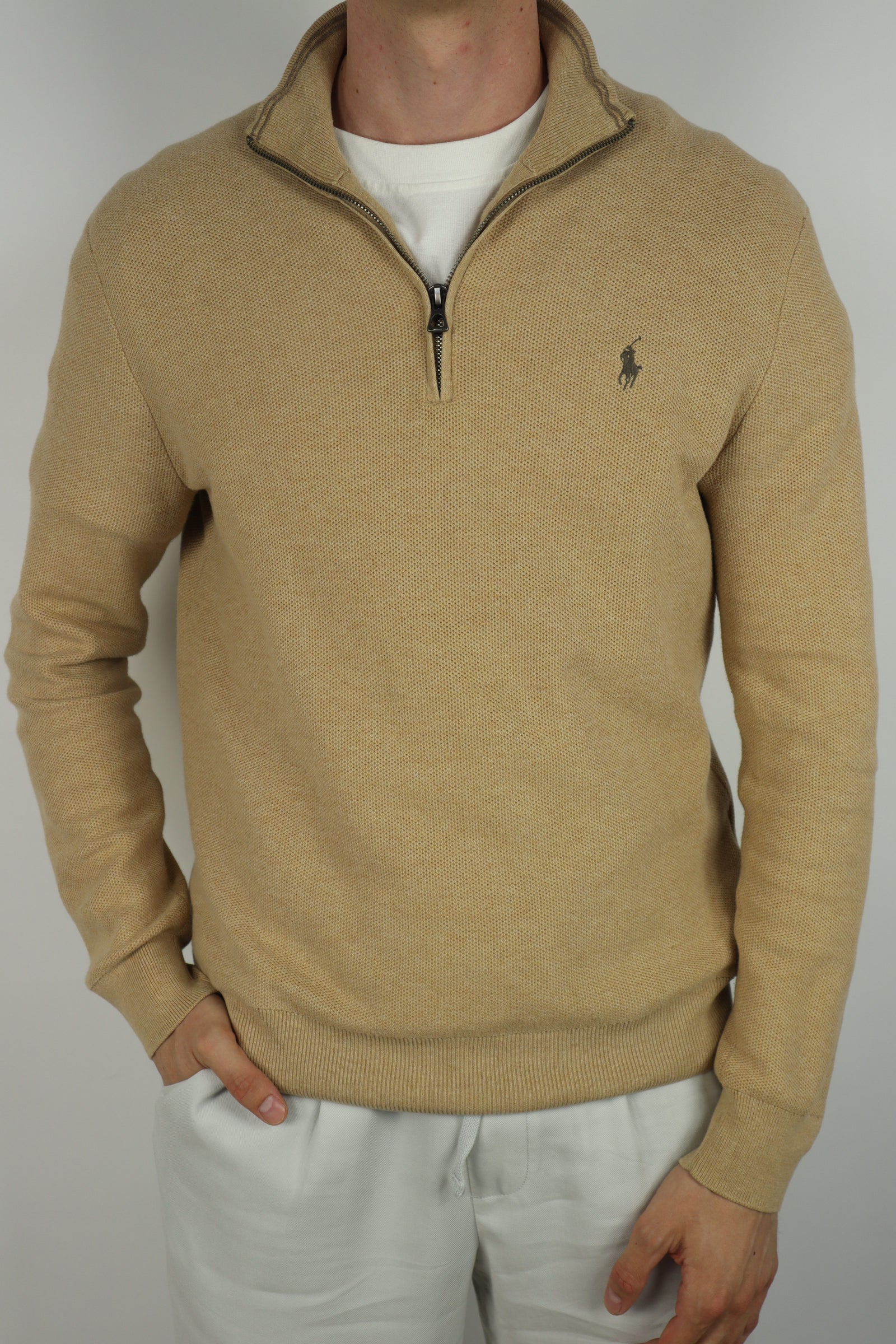 Ralph Lauren trui met kwart rits - M