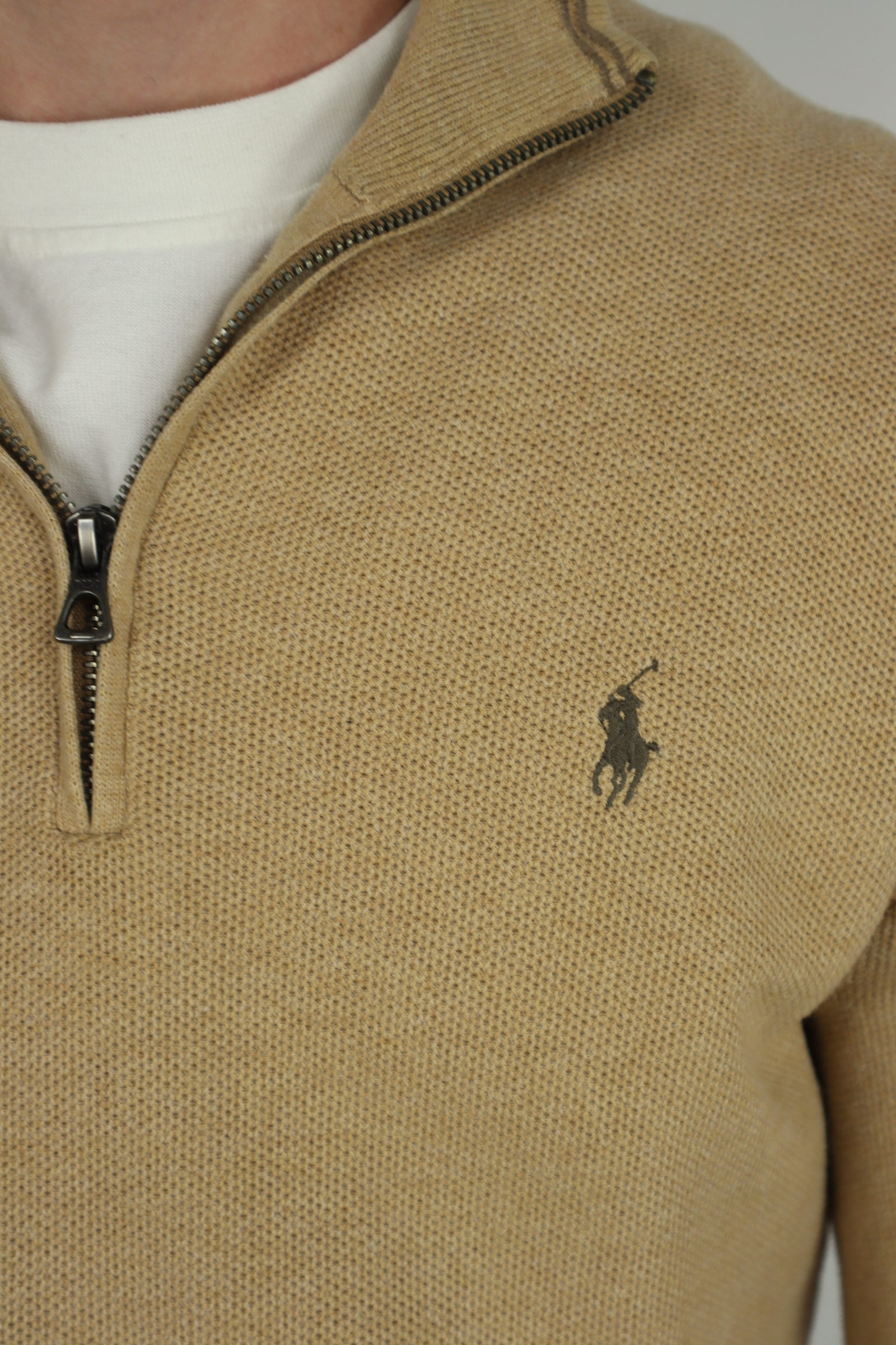 Ralph Lauren trui met kwart rits - M